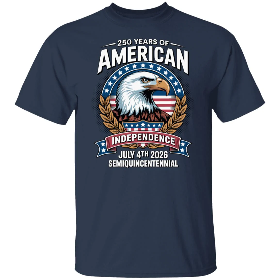 American 250 Years Independence Eagle - July 4th 2026 Dark Shirt LM32 895247 - Image 13