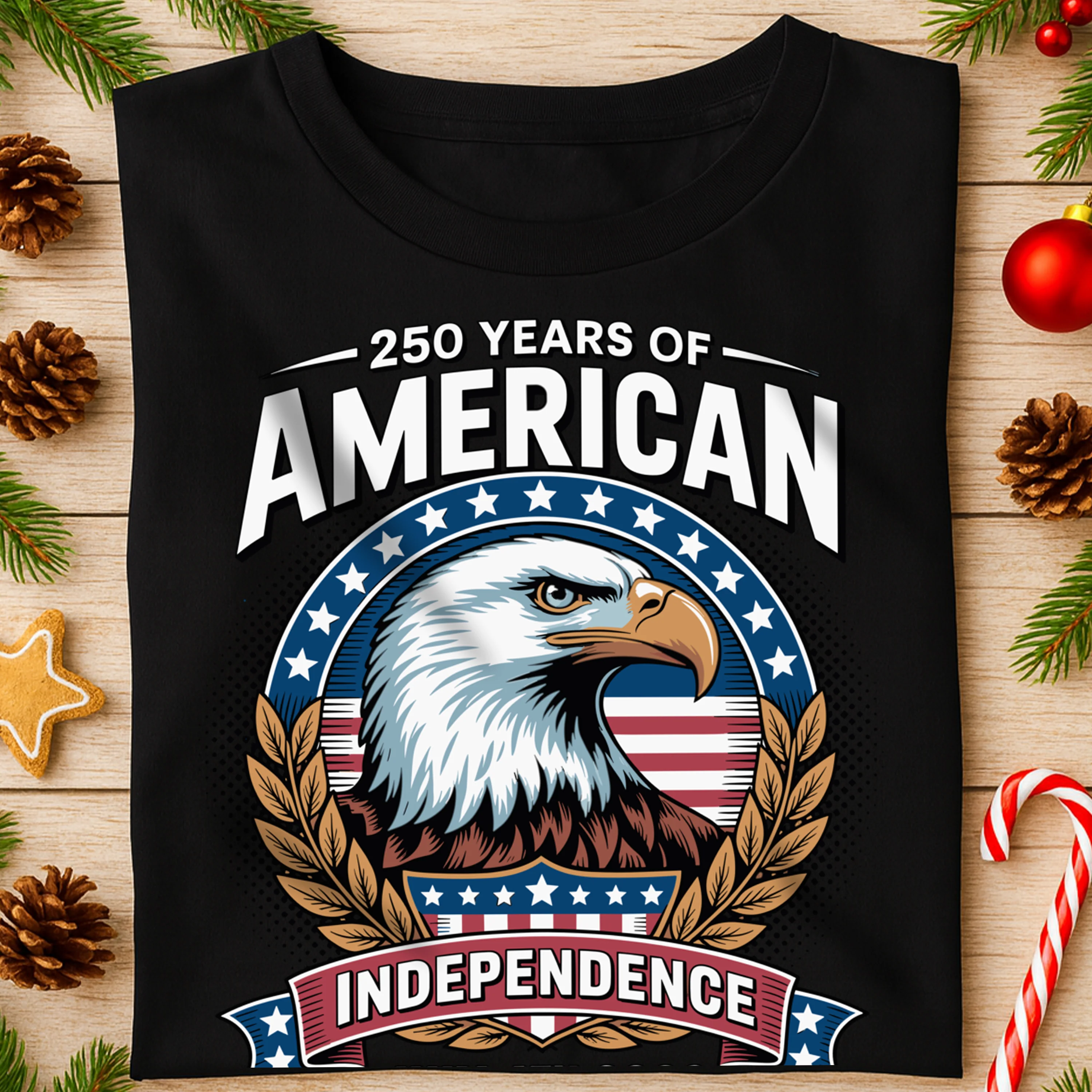 American 250 Years Independence Eagle - July 4th 2026 Dark Shirt LM32 895247 - Image 4
