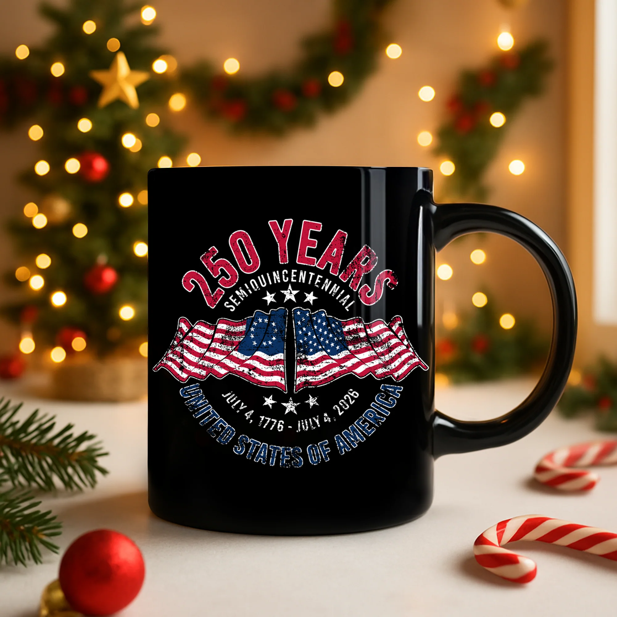 250 Years of America Semiquincentennial – Patriotic Gift 2026 Black Mug LM32 895265 - Image 3