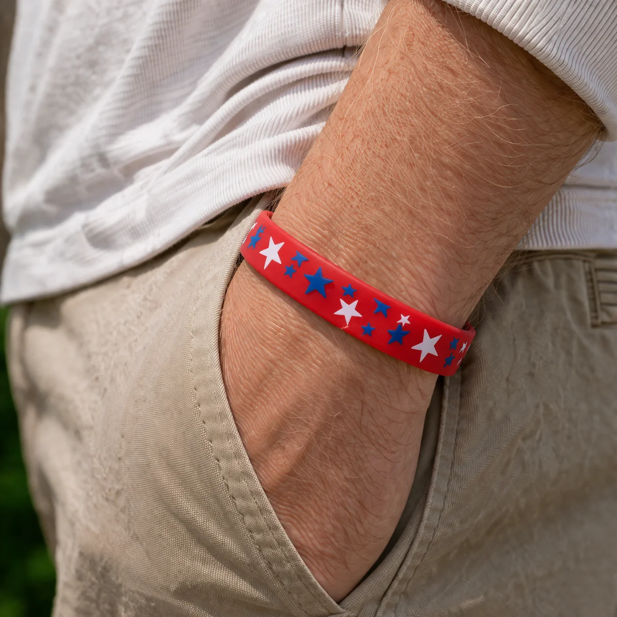 American Flag USA Laser Engraved Silicone Bracelet LM32 899735 - Image 11