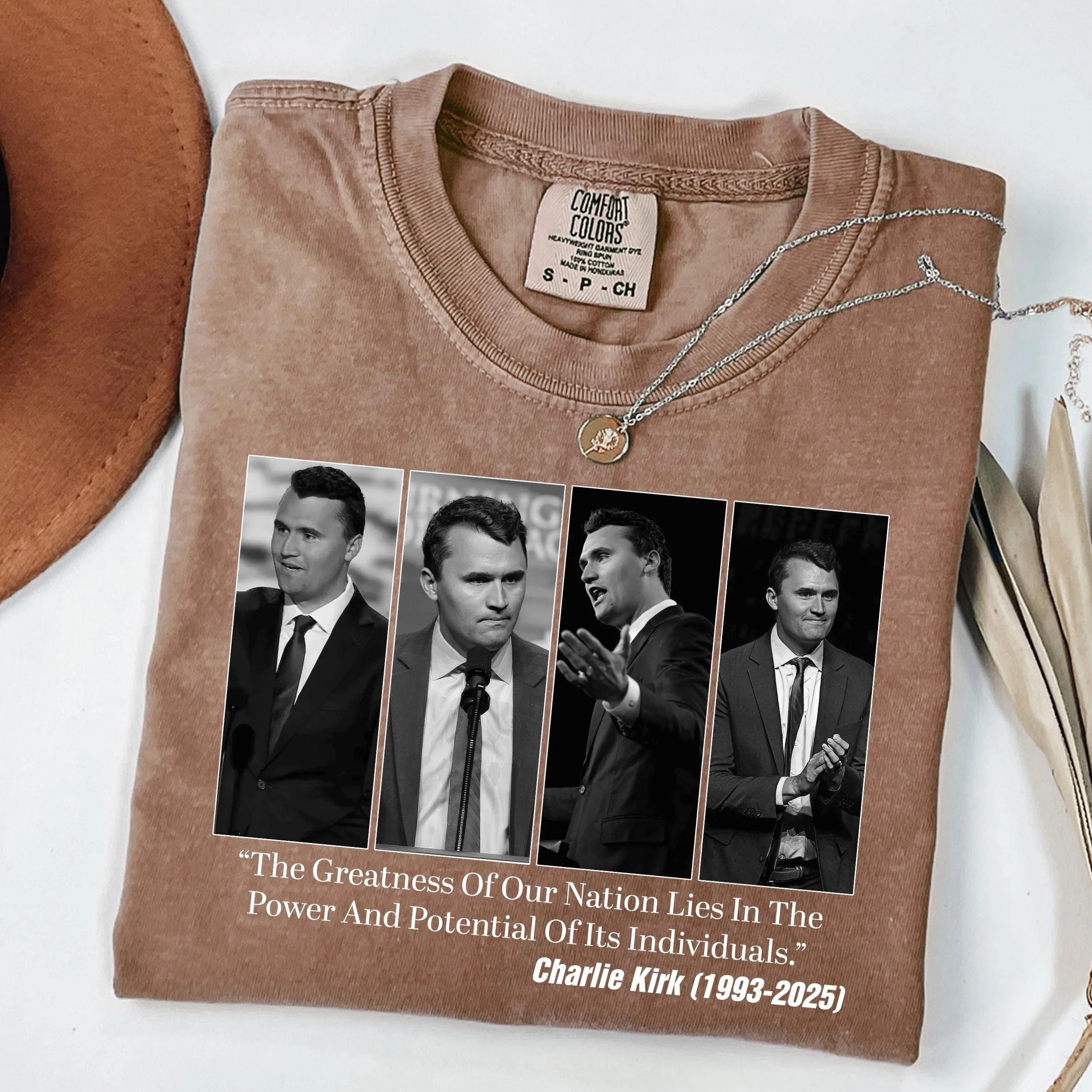 Charlie Kirk Conservative Patriot Memorial Dark Shirt LM32 65413 - Image 2