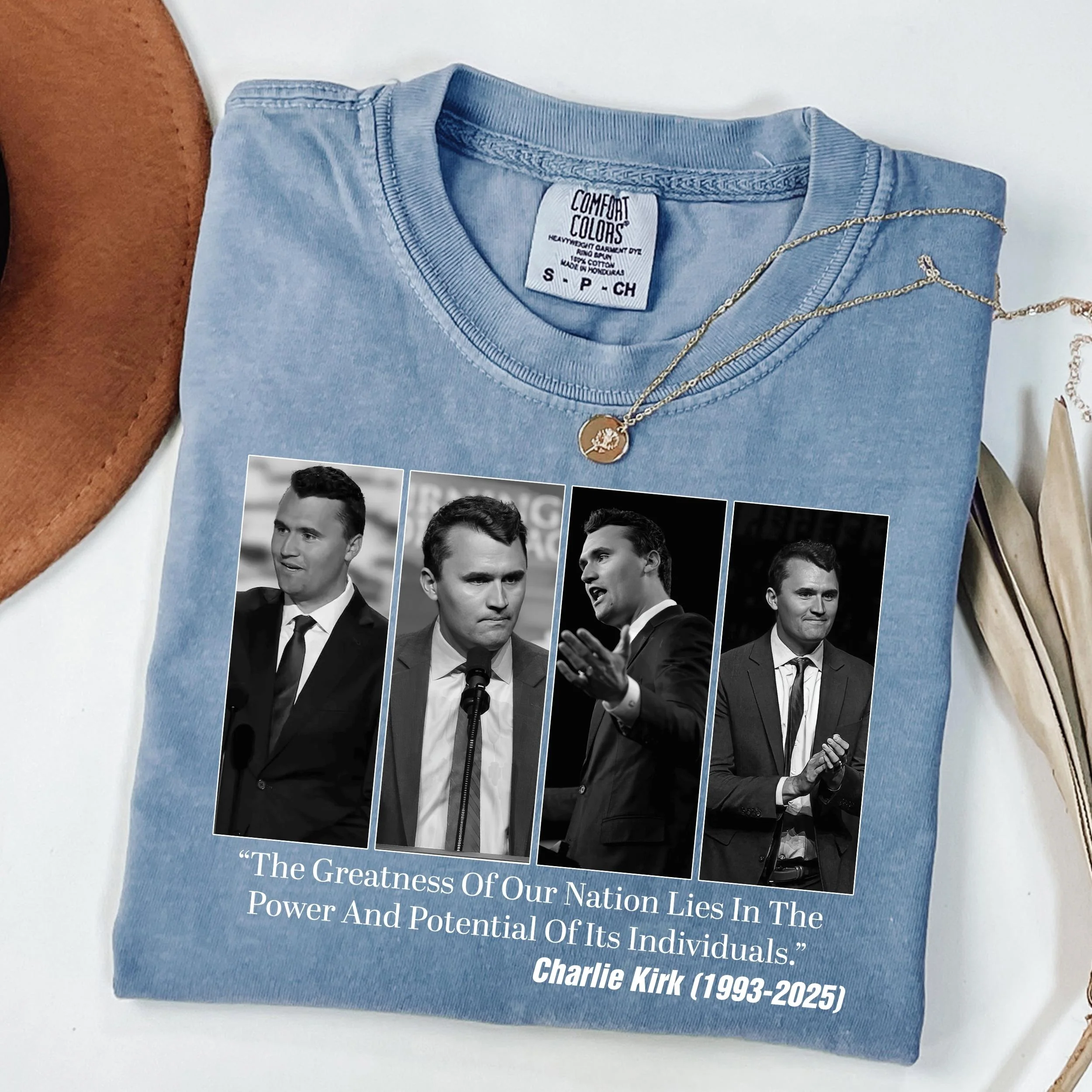 Charlie Kirk Conservative Patriot Memorial Dark Shirt LM32 65413 - Image 4