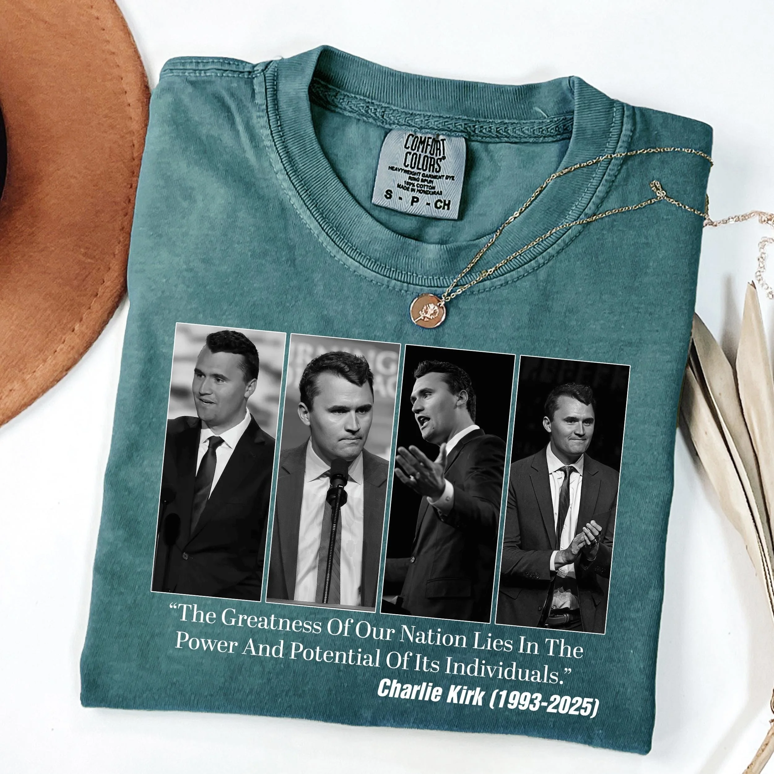 Charlie Kirk Conservative Patriot Memorial Dark Shirt LM32 65413 - Image 5
