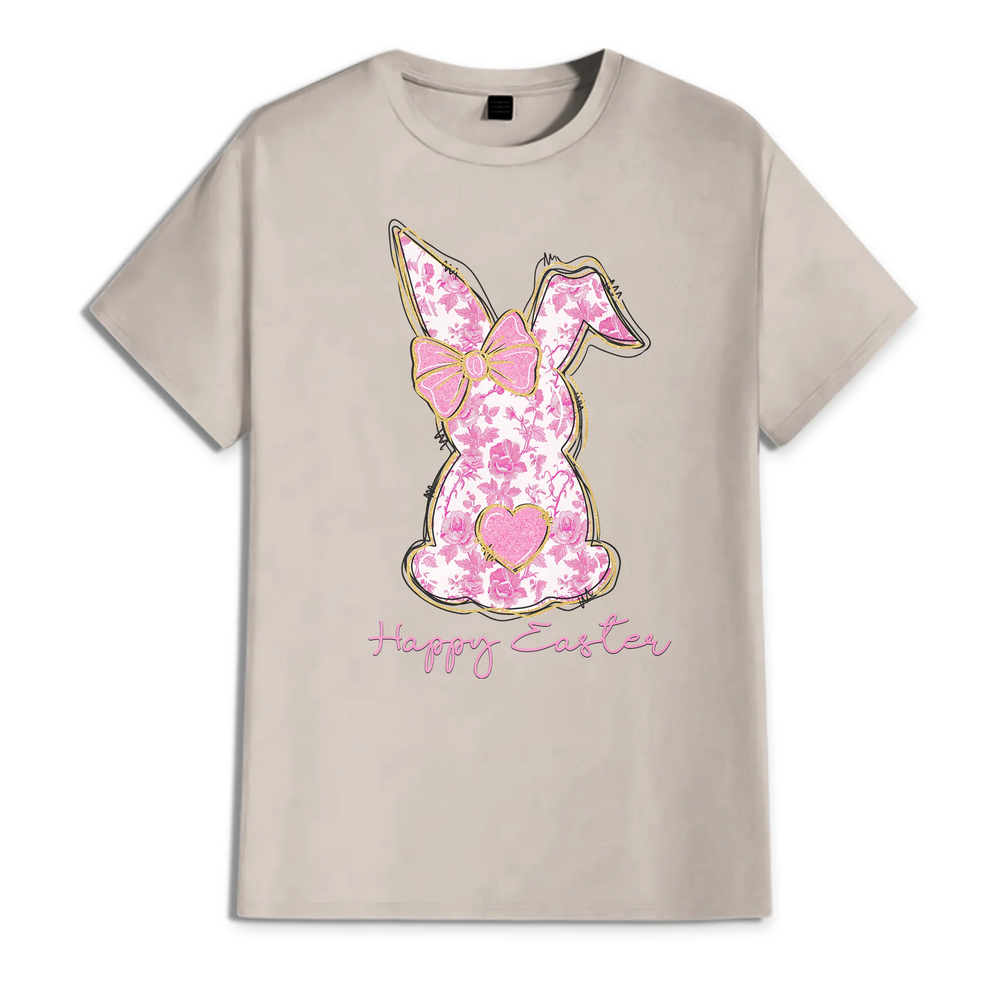 Coquette Happy Easter Pink Bunny T-Shirt LM32 893121 - Image 7