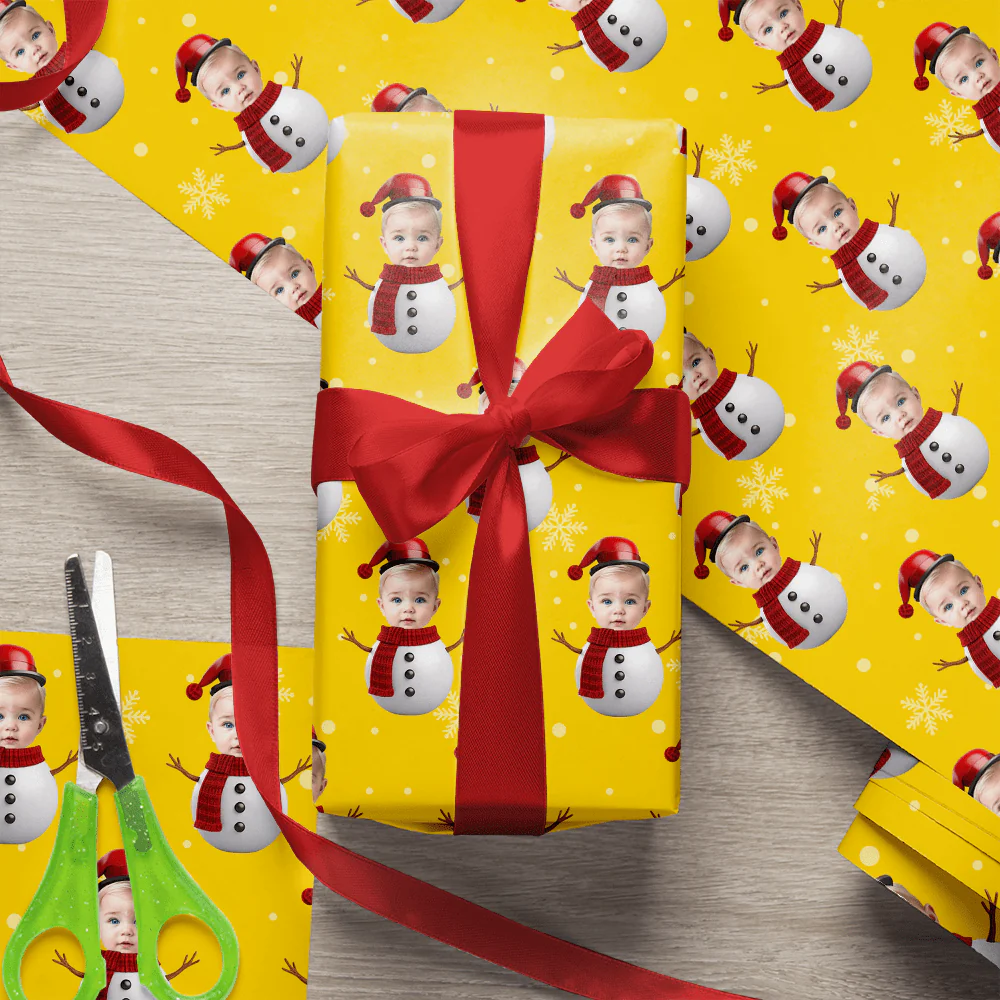 Custom Baby Kids Photo Wrapping Paper Gift For Family LM32 893001