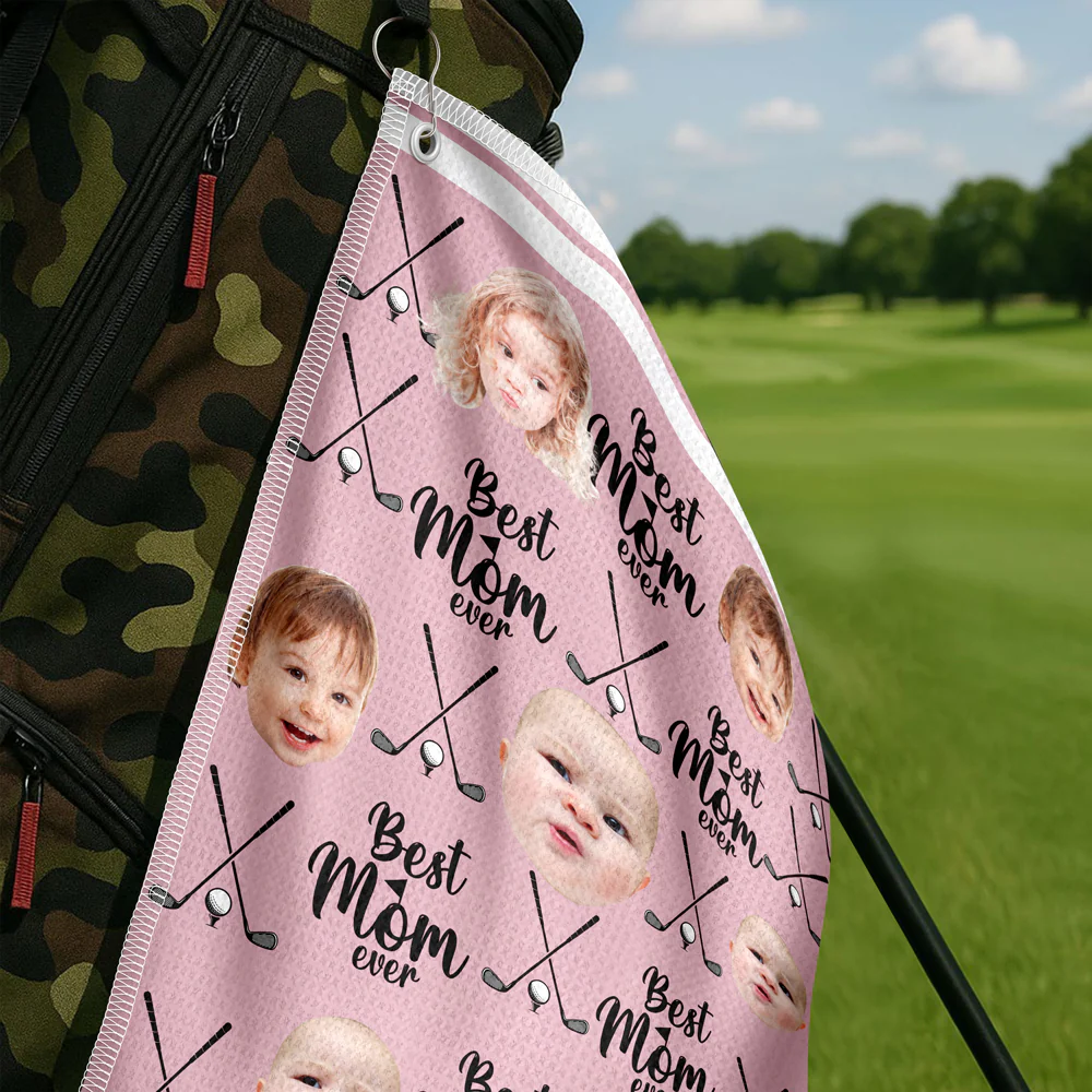Custom Baby Photo Best Dad Ever For Golf Loving Golf Towel LM32 893577 - Image 4