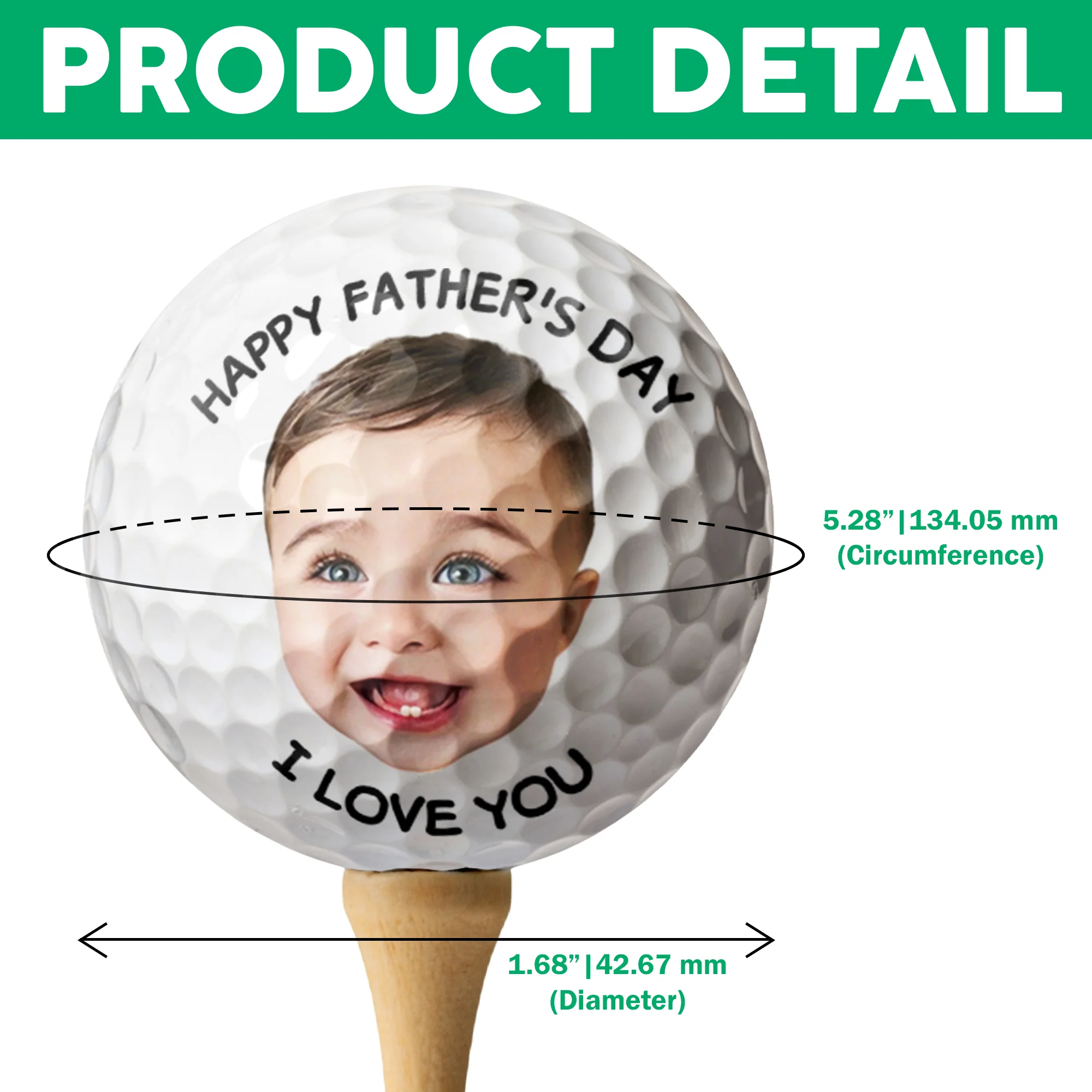 Custom Baby Photo First Father's Day Golf Ball For Golf-Loving Dad LM32 893471 - Image 7