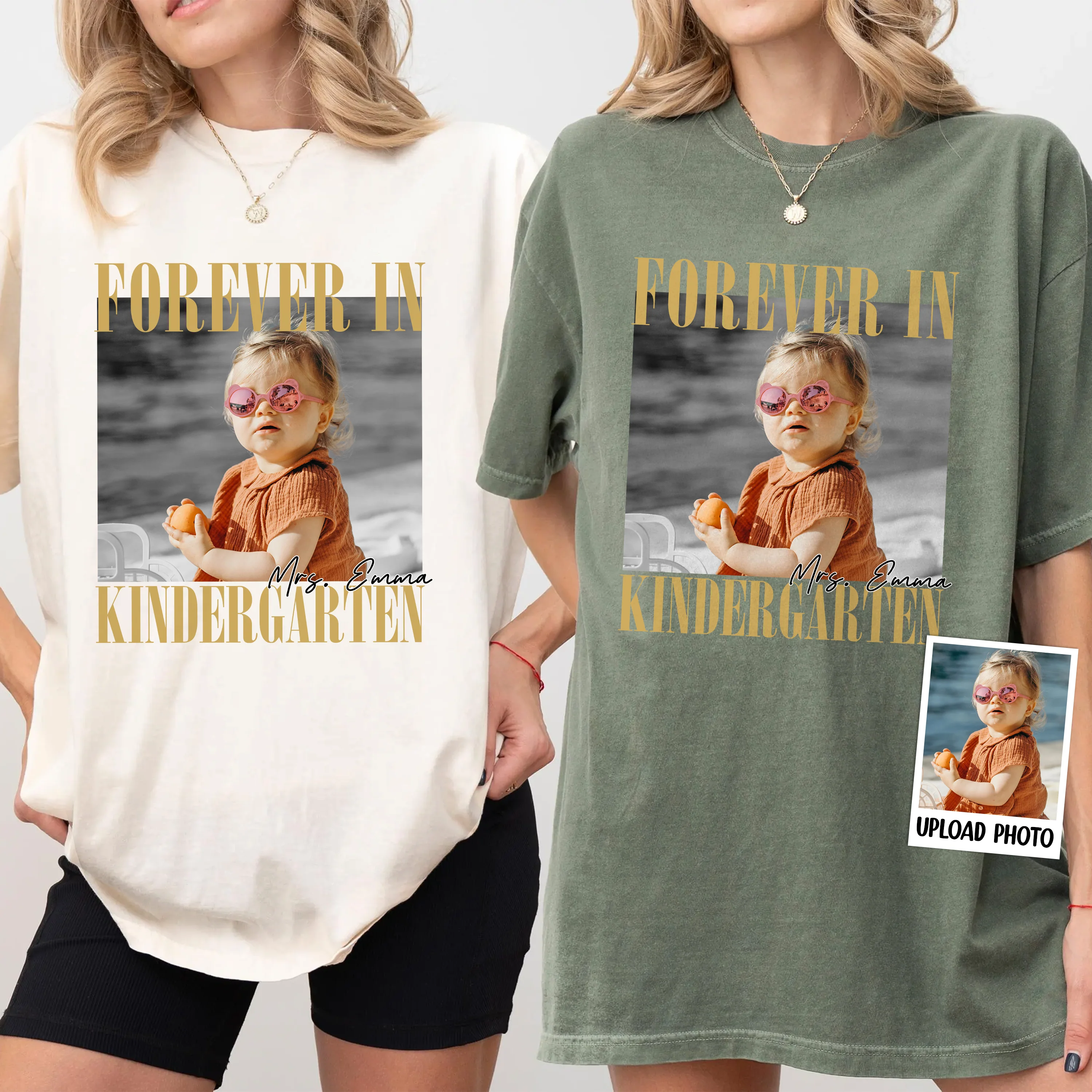 Custom Cute Photo Forever In Kindergarten Retro Style Comfort Shirt LM32 895657 - Image 4