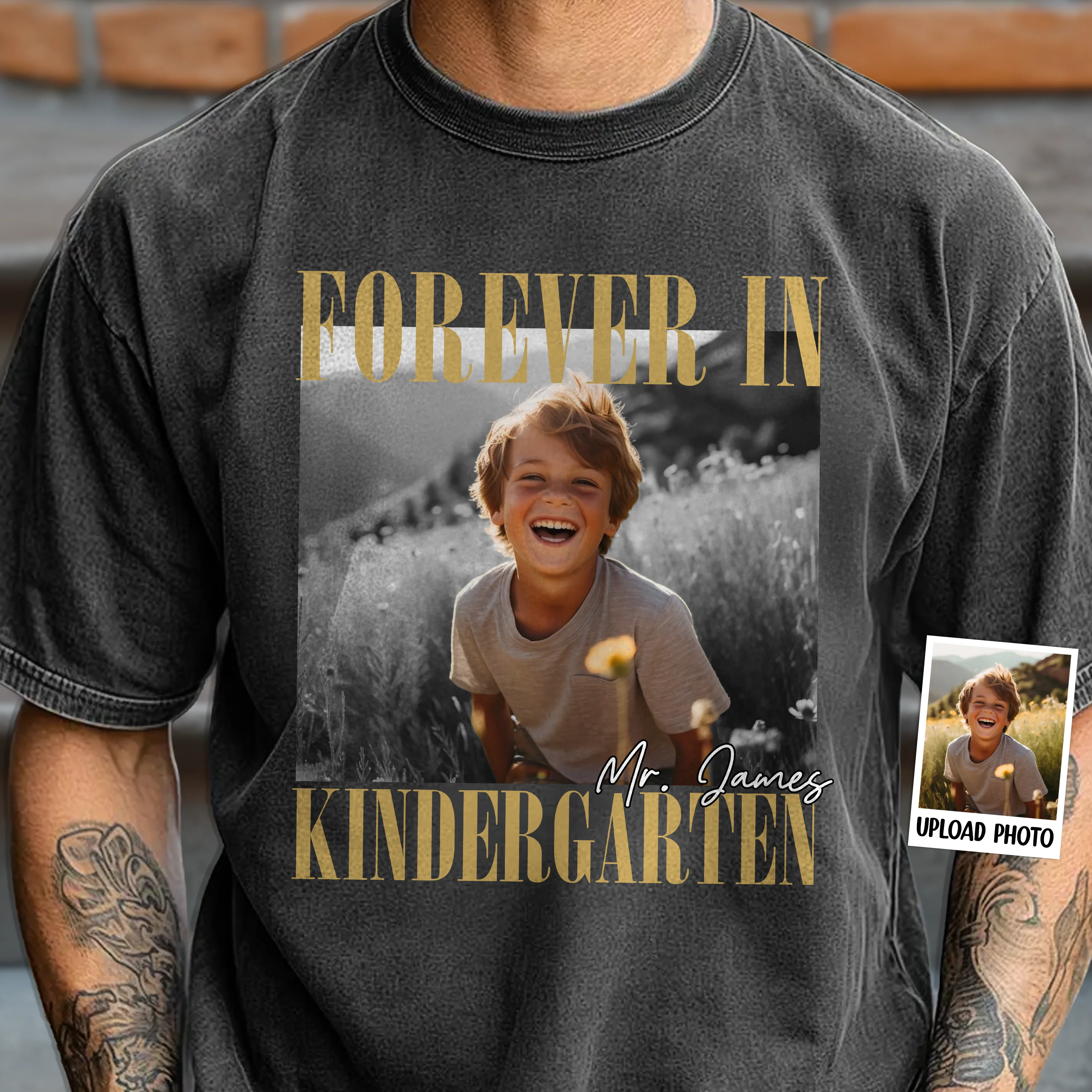 Custom Cute Photo Forever In Kindergarten Retro Style Comfort Shirt LM32 895657 - Image 6