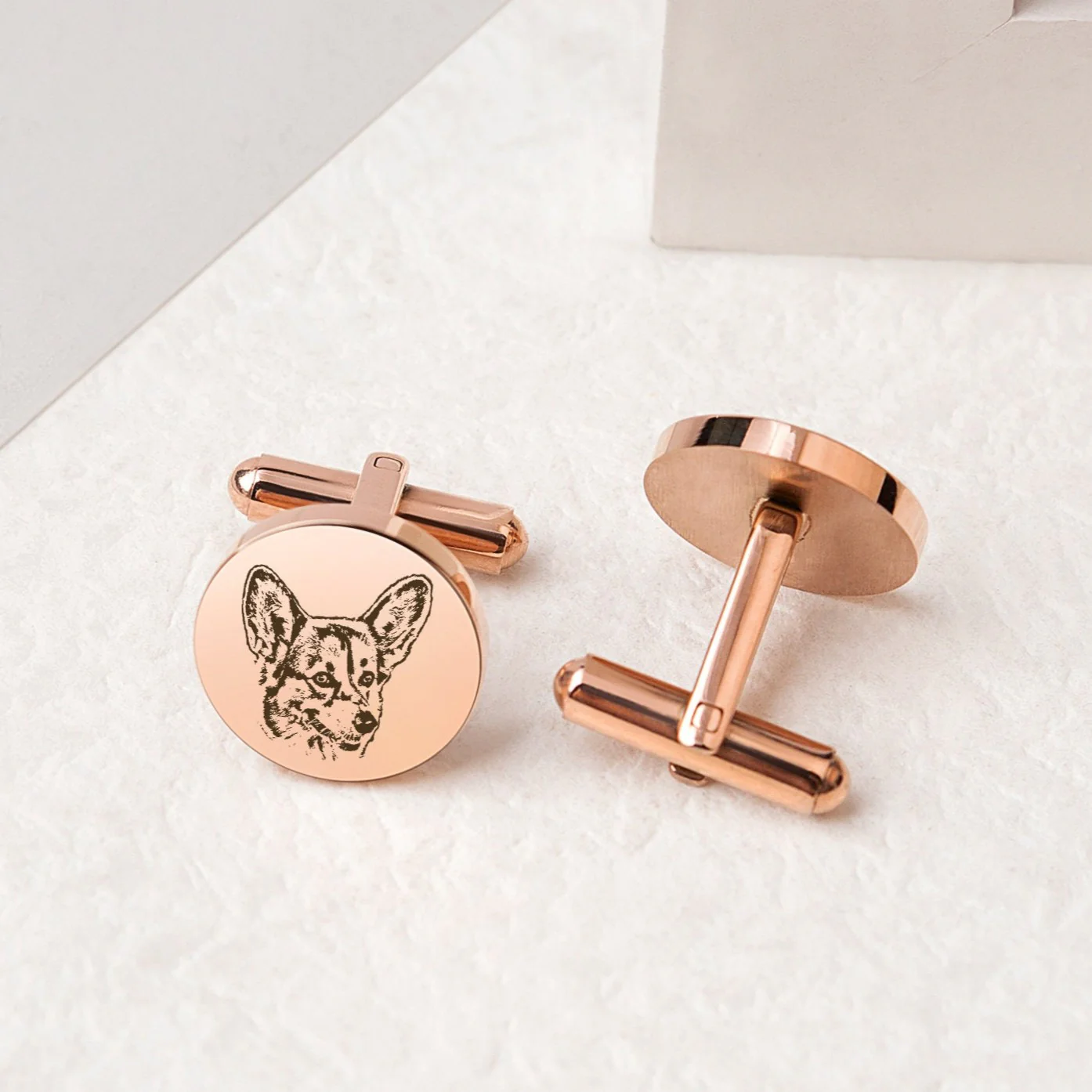 Custom Beloved Pet Portrait Photo Cufflinks Stainless Steel, Father's Day Gift, Memorial Gift LM32 899781 - Image 4