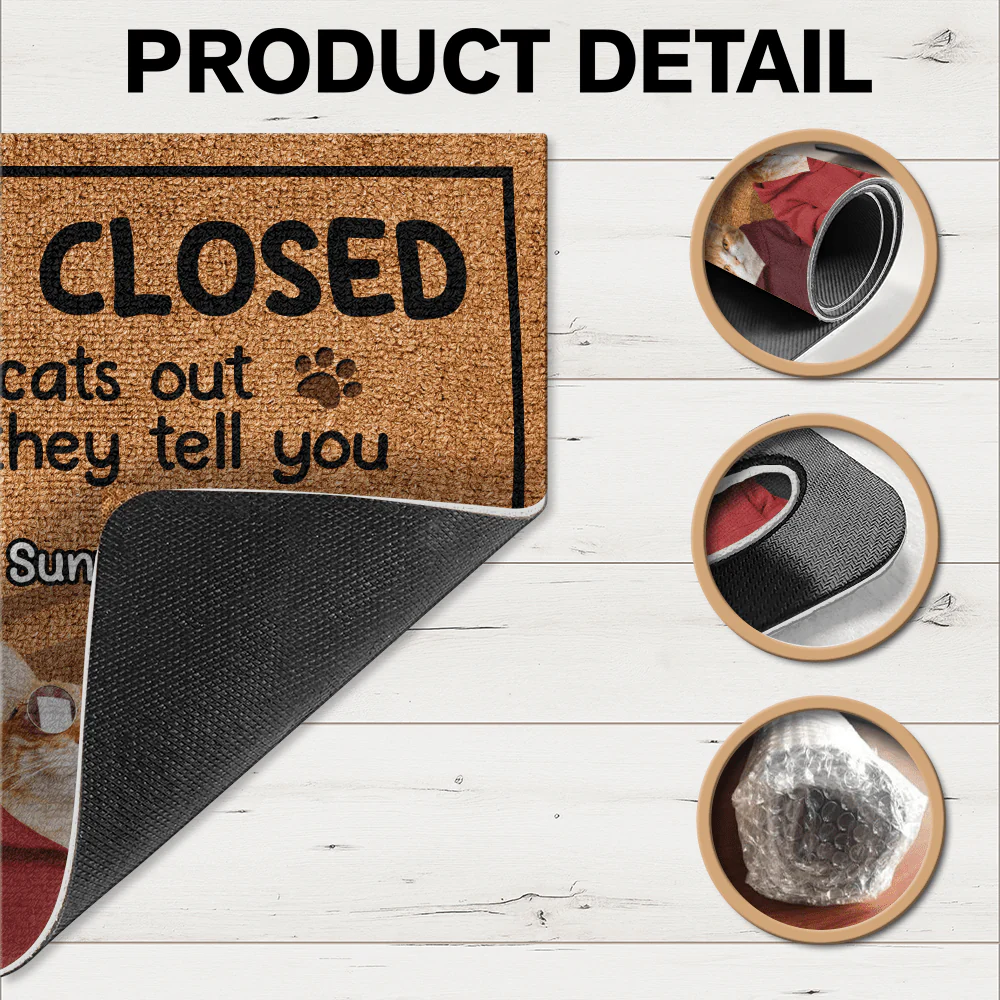 Custom Cat Cute Photo Keep The Door Closed Doormats LM32 893091 - Image 6