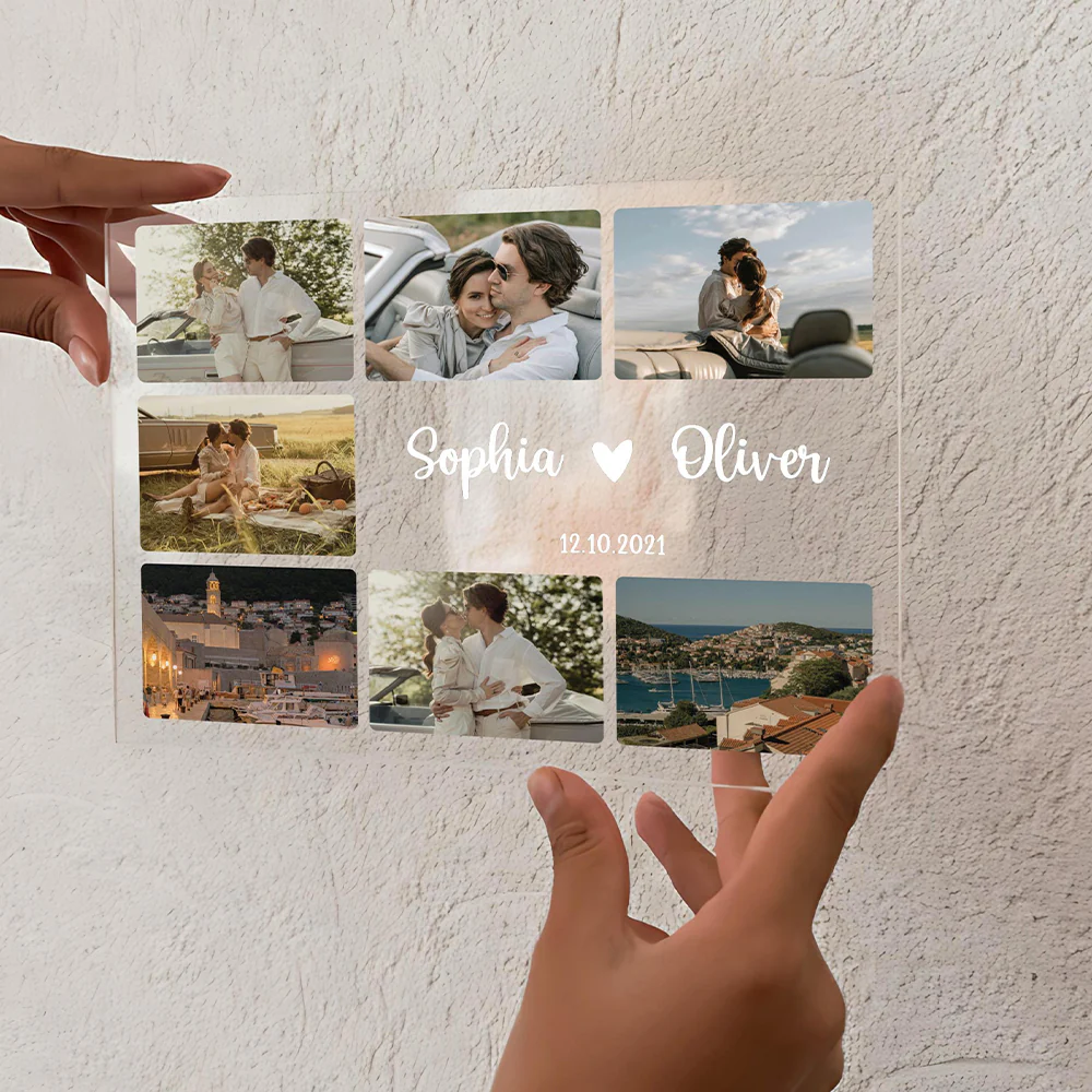 Custom Couple Photo Collage Acrylic Plaque LED Night Light - Gift for Her, Gift for Him LM32 899161 - Image 9