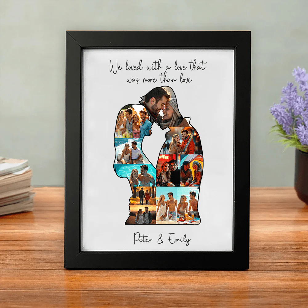 Custom Couple Photo Collage Picture Frame – Perfect Valentine’s Gift LM32 893061 - Image 2