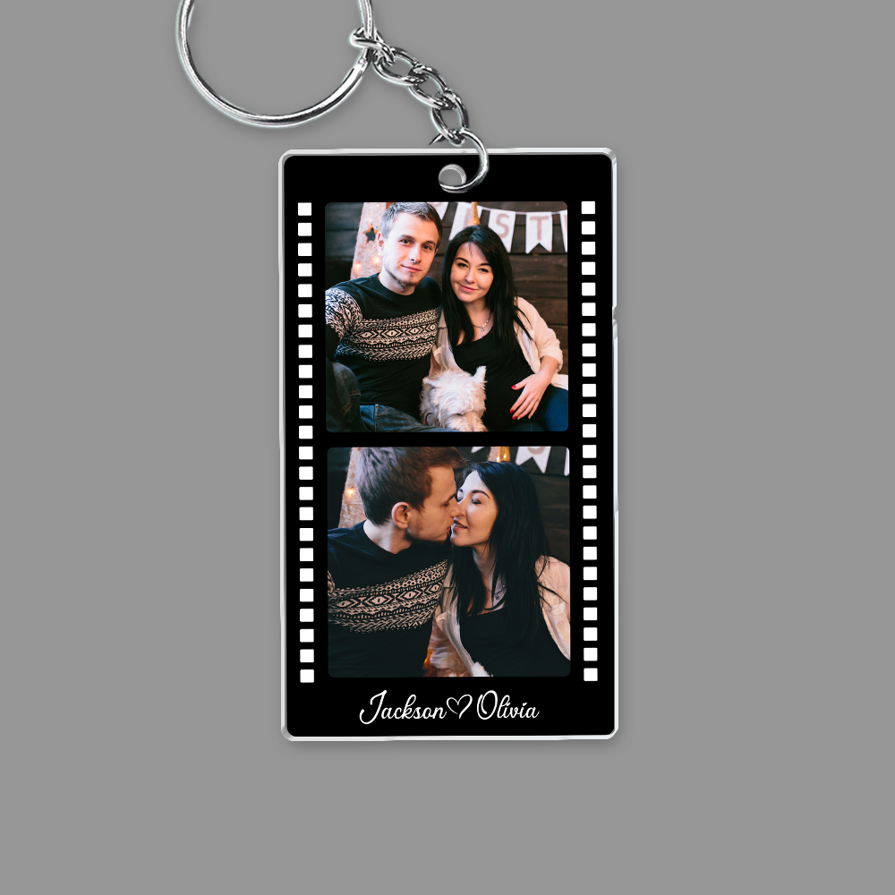 Custom Couple Photo Strip Acrylic Keychain - Personalized Valentine's Day Gift LM32 897429 - Image 5