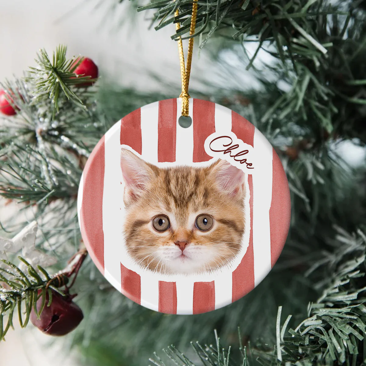 Custom Cute Cat Photo Ornament Christmas Gift For Cat Lovers LM32 895763 - Image 2