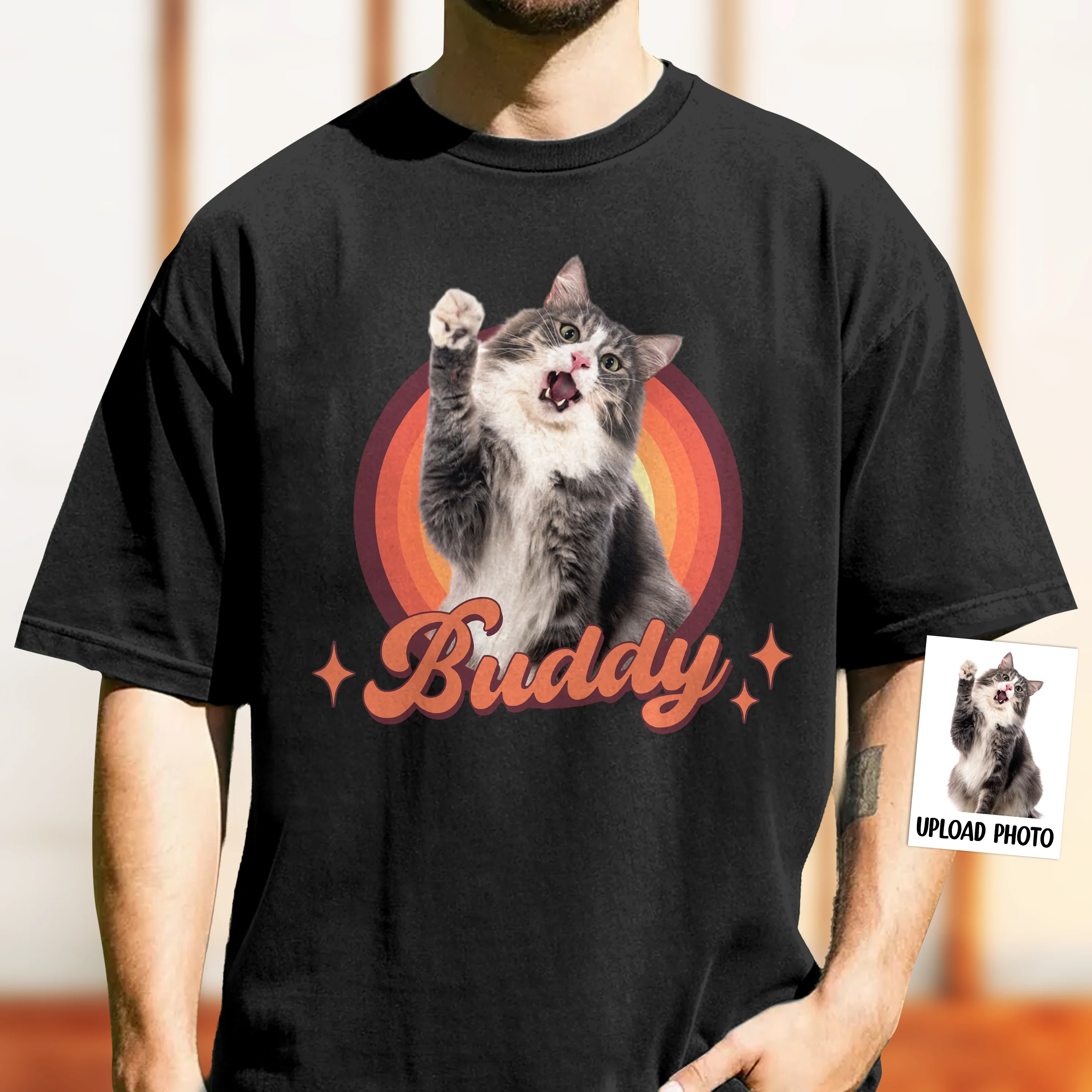 Custom Cute Cat Photo Retro Comfort Shirt For Cat Lovers LM32 895745 - Image 5
