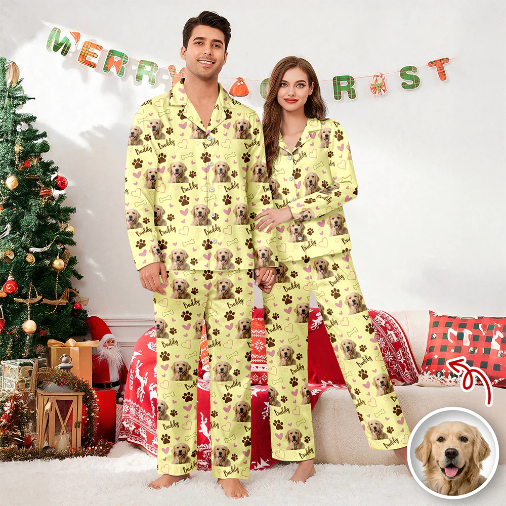 Custom Cute Dog Face Lovely Pattern Christmas Pajamas For Dog Lovers LM32 895725 - Image 6