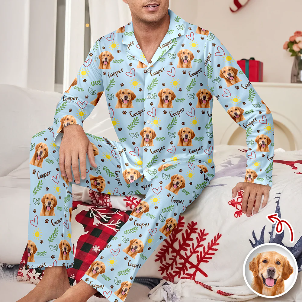 Custom Cute Dog Face Lovely Pattern Christmas Pajamas For Dog Lovers LM32 895725 - Image 7