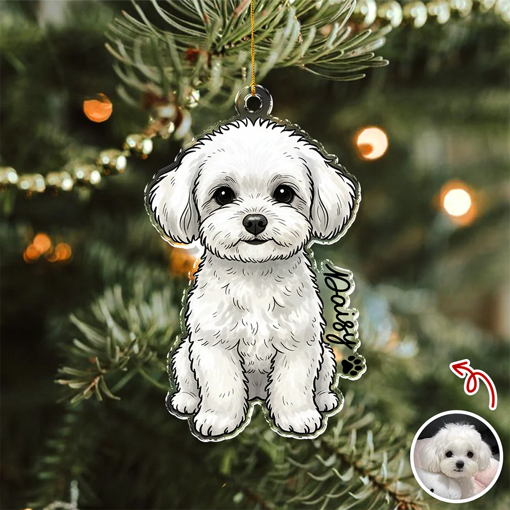 Custom Cute Dog Photo Portrait Christmas Decoration Acrylic Ornament LM32 895713 - Image 7