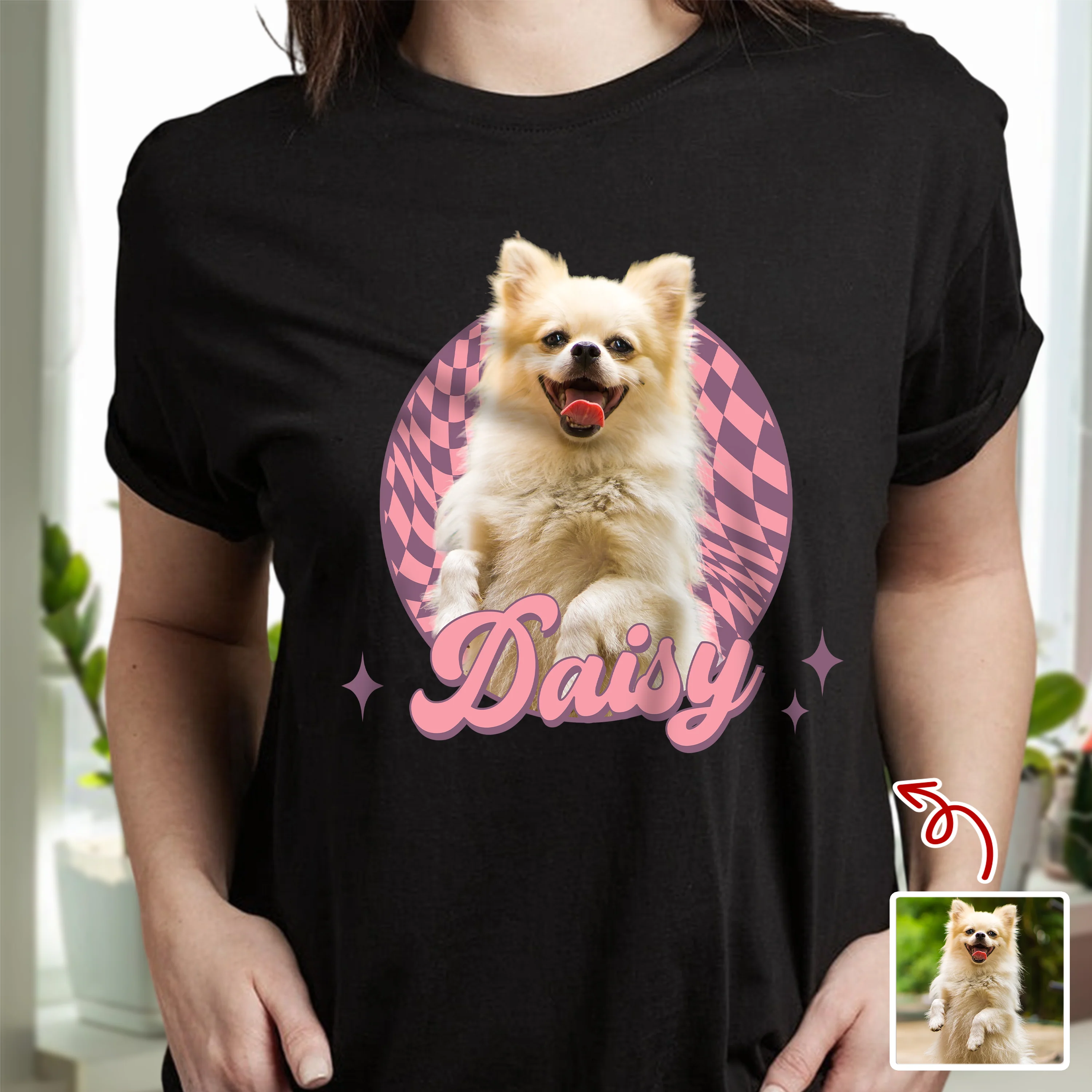 Custom Cute Dog Photo Retro Dark Shirt For Dog Lovers LM32 895645 - Image 2