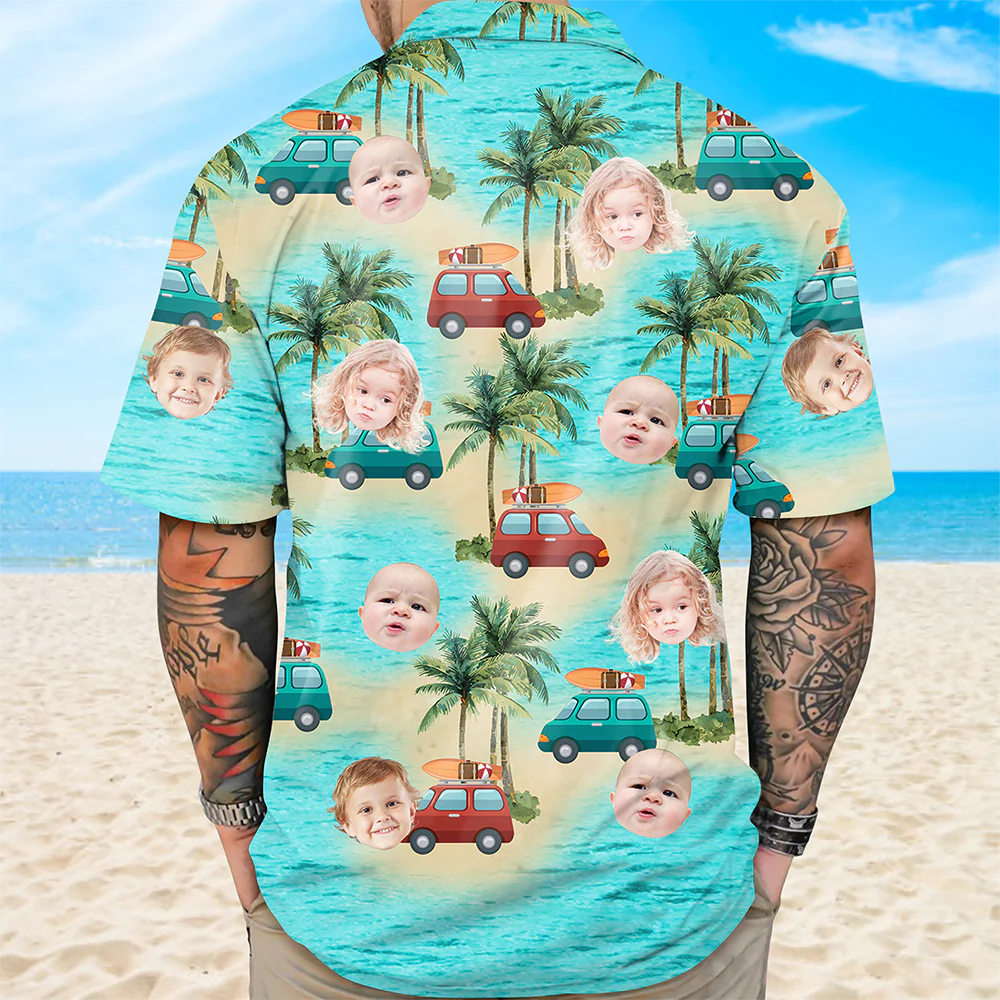 Custom Cute Face Island Vacation Summer Vibe Hawaiian Shirts LM32 893487 - Image 4