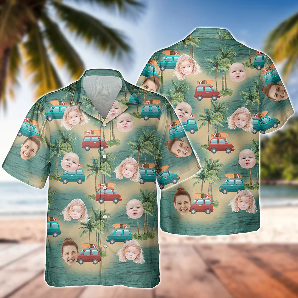 Custom Cute Face Island Vacation Summer Vibe Hawaiian Shirts LM32 893487 - Image 5