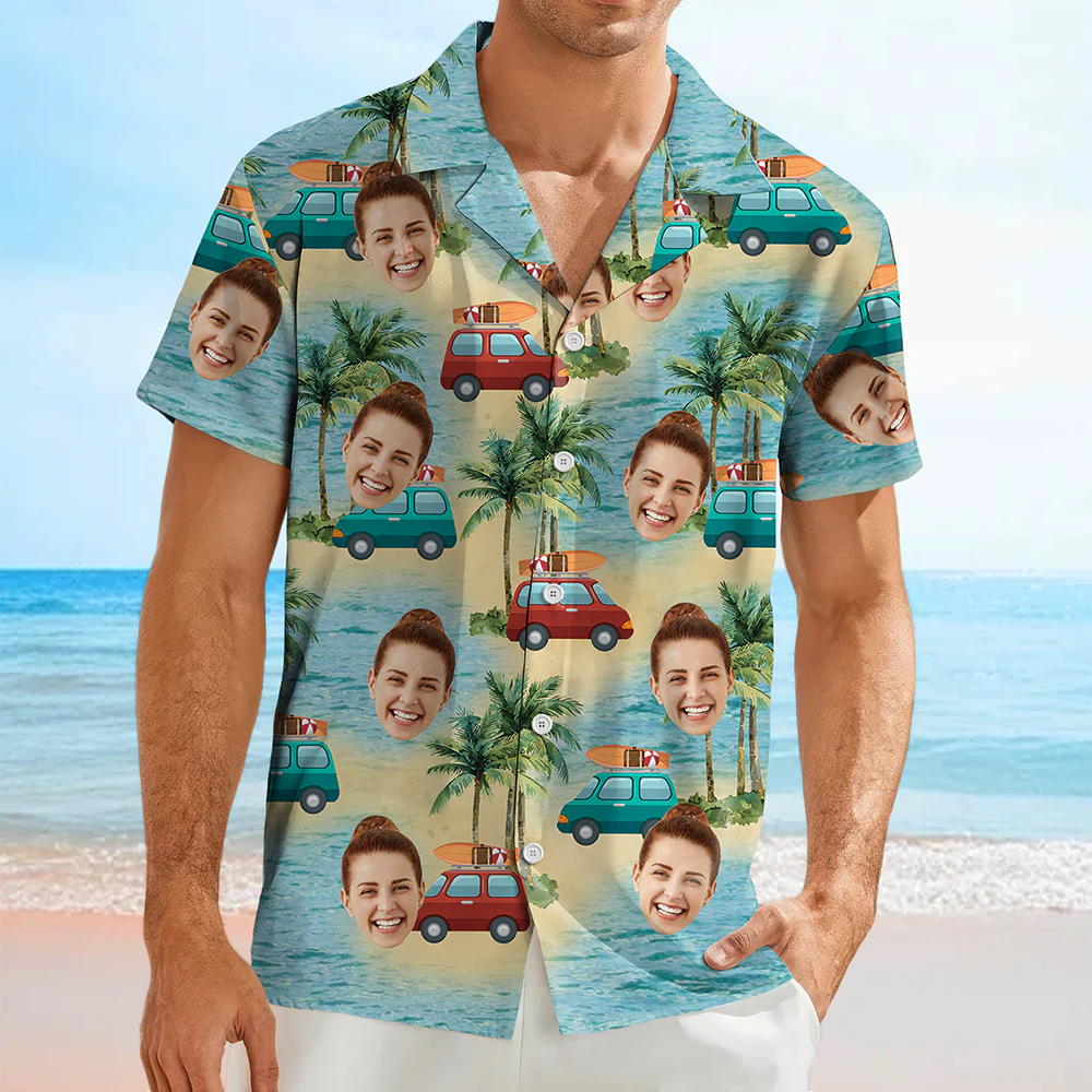 Custom Cute Face Island Vacation Summer Vibe Hawaiian Shirts LM32 893487 - Image 6