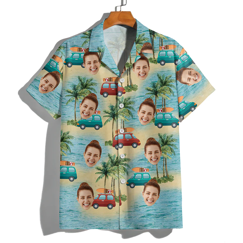 Custom Cute Face Island Vacation Summer Vibe Hawaiian Shirts LM32 893487 - Image 7