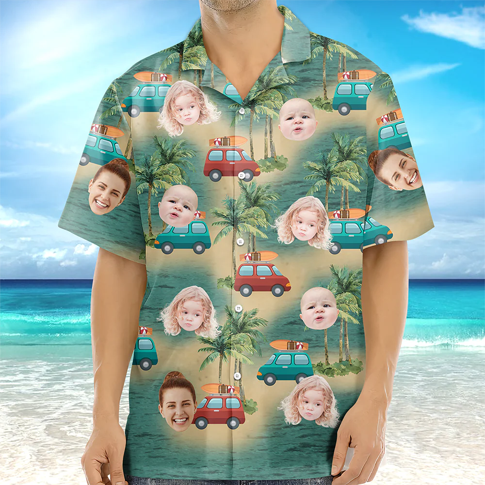 Custom Cute Face Island Vacation Summer Vibe Hawaiian Shirts LM32 893487 - Image 8