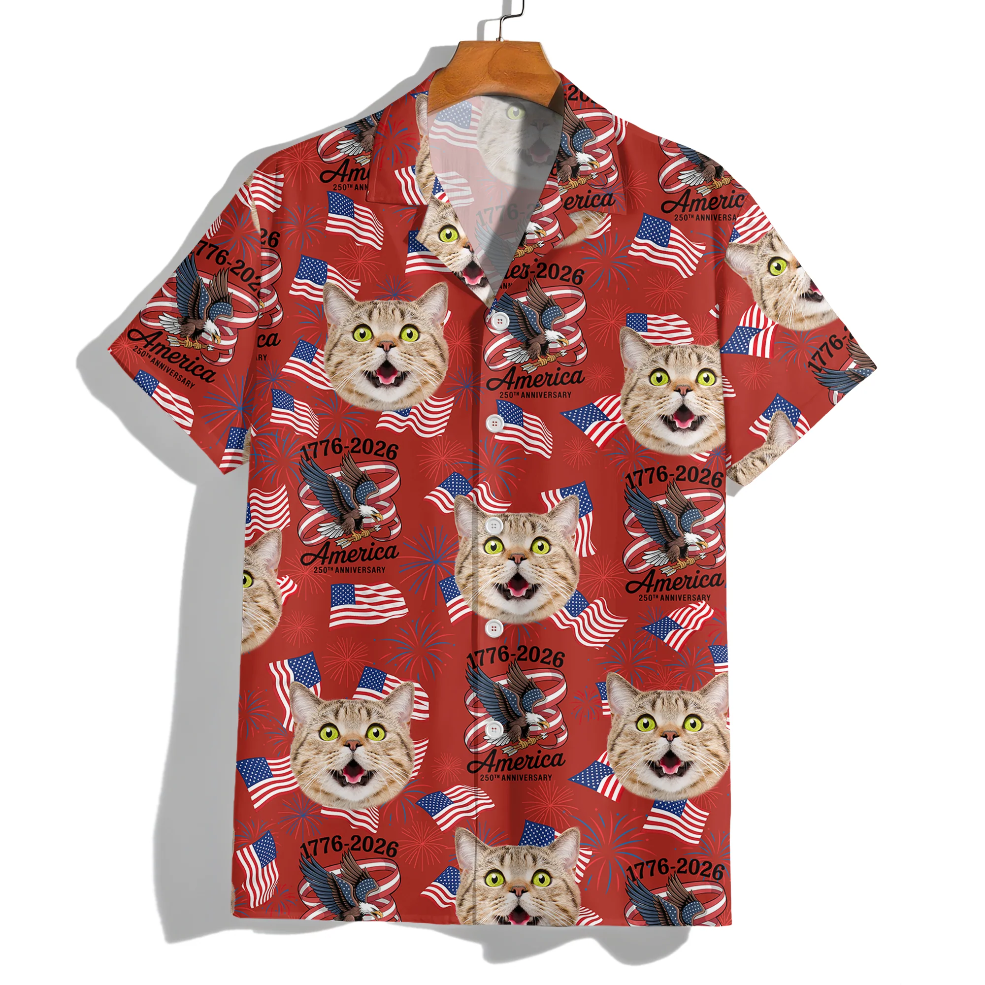 Custom Cute Photo 250 Years of America Freedom Family Hawaii Shirt LM32 897941 - Image 4