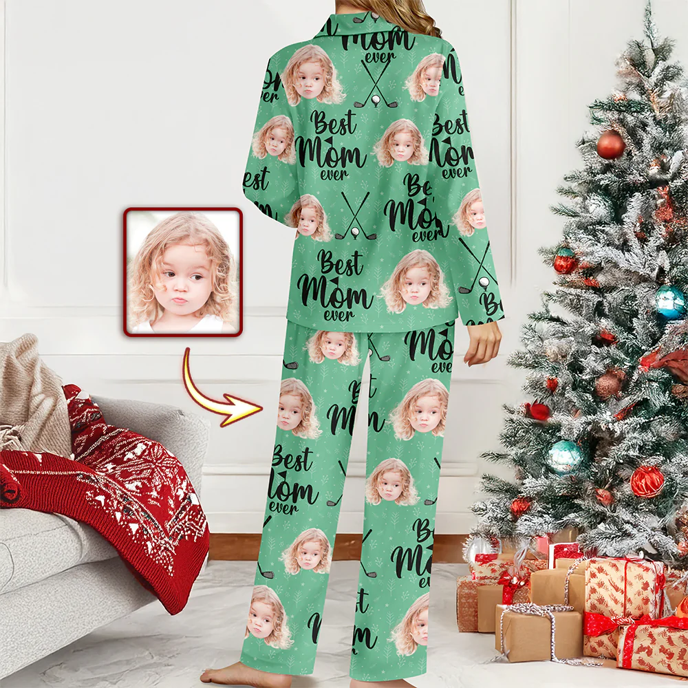 Custom Cute Photo Best Mom Ever Pajamas For Golf Loving LM32 895683 - Image 6