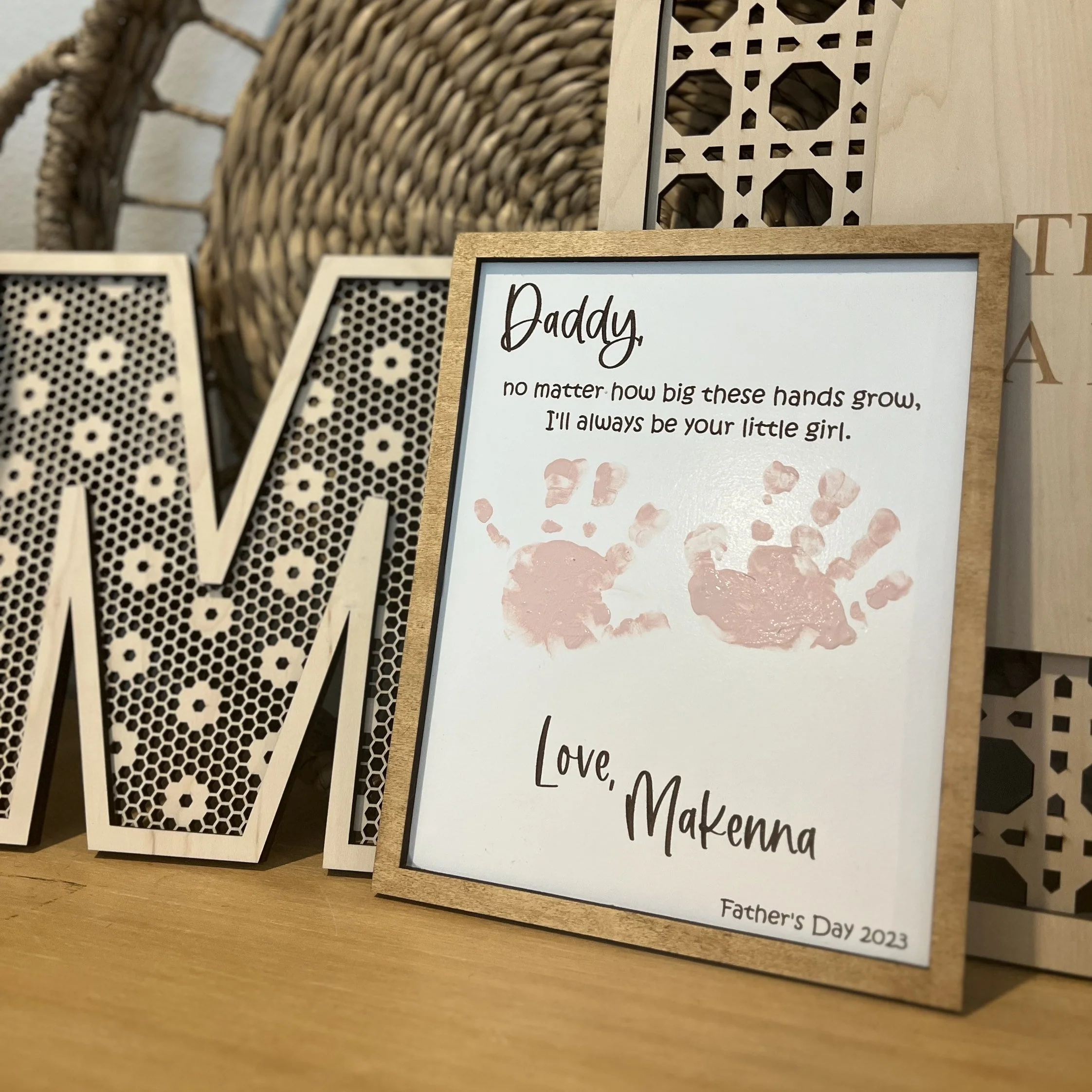 Custom DIY Wooden Always Be Daddy's Buddy - Father's Day Handprint Sign Gift LM32 668997 - Image 6