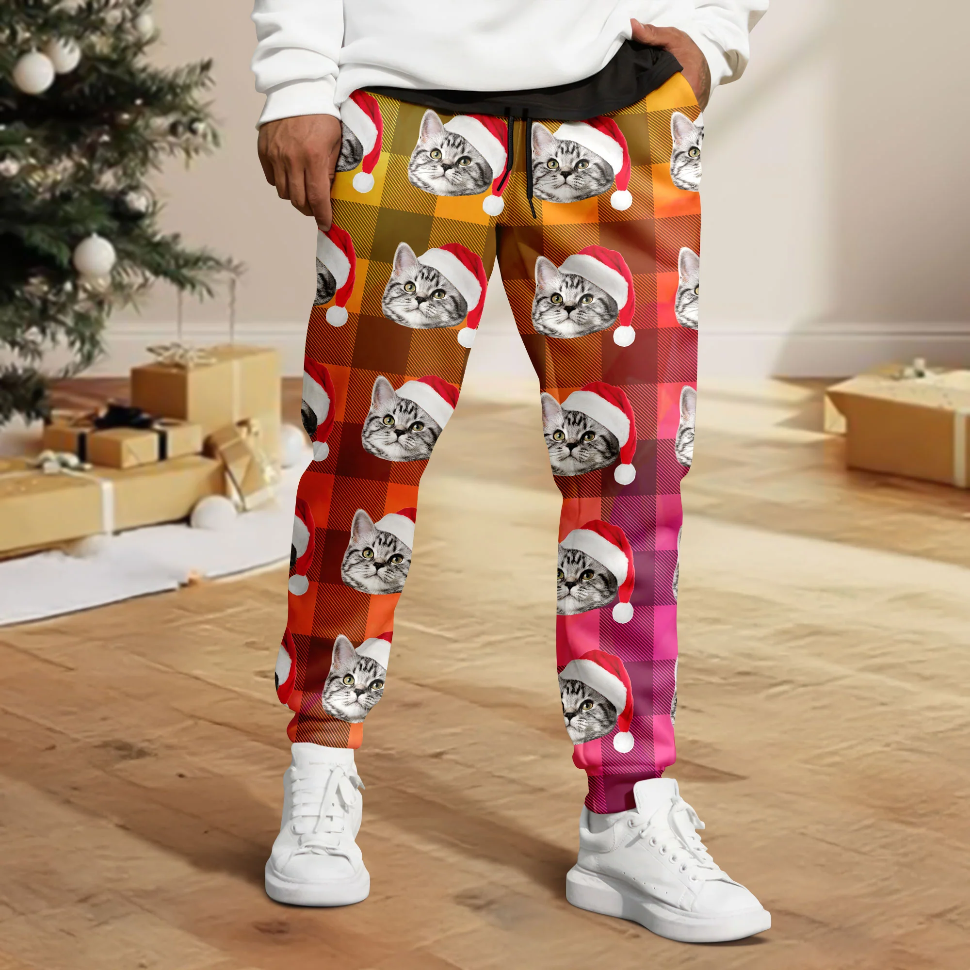 Custom Dog Cat Face Colorful Sweatpants For Dog Cat Lovers LM32 897417 - Image 6
