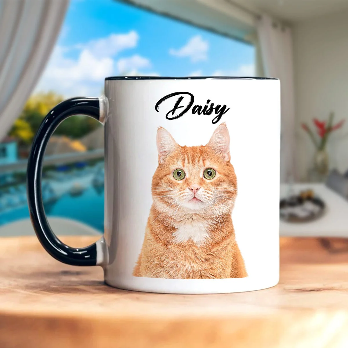 Custom Dog Cat Photo Our Human Servant Accent Mug HA75 891815 - Image 3