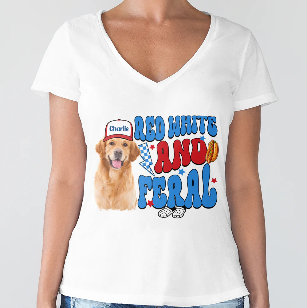 Custom Dog Cat Photo Red White And Feral Independence Day Bright Shirt LM32 893655 - Image 6