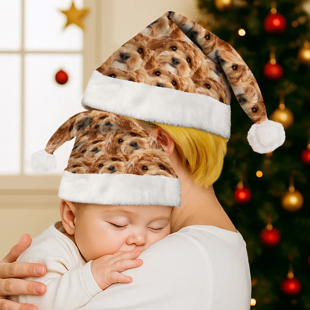 Custom Dog Cat Portrait Photo Unique Santa Hat For Pet Lovers LM32 895351 - Image 2