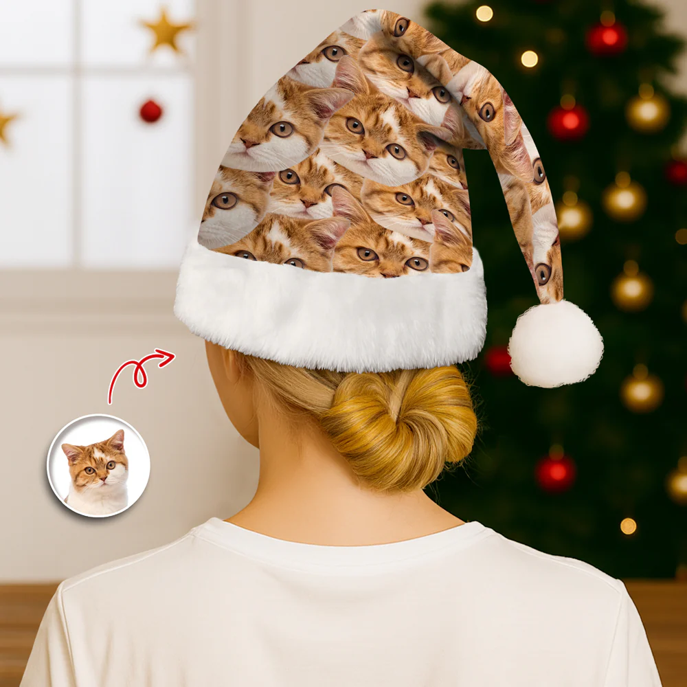 Custom Dog Cat Portrait Photo Unique Santa Hat For Pet Lovers LM32 895351 - Image 5
