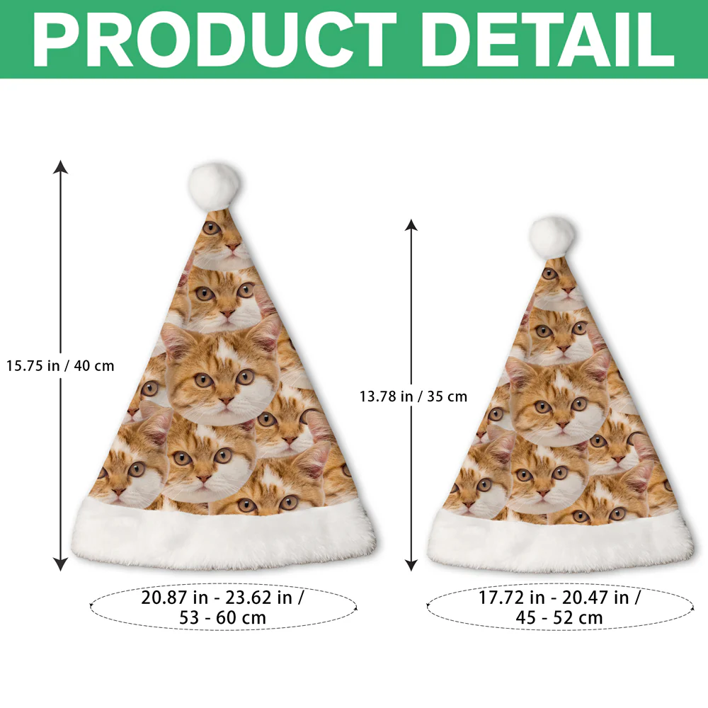 Custom Dog Cat Portrait Photo Unique Santa Hat For Pet Lovers LM32 895351 - Image 7