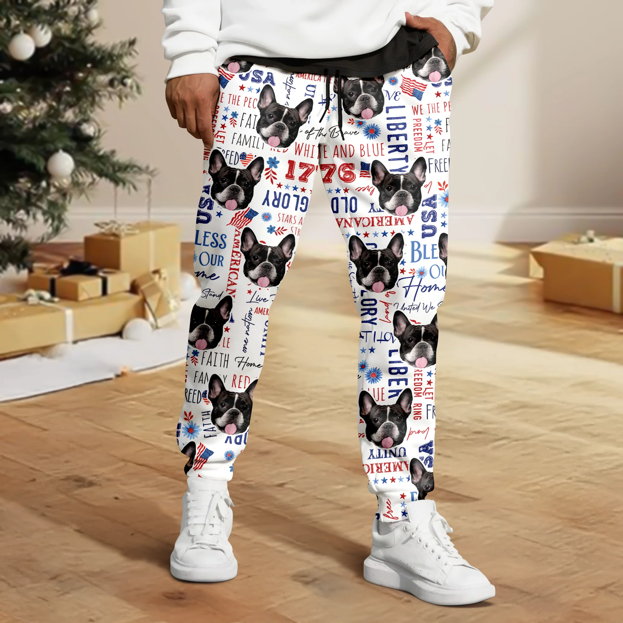 Custom Dog Face America Freedom 4th Of July Sweatpants For Dog Lovers LM32 895839 - Image 3