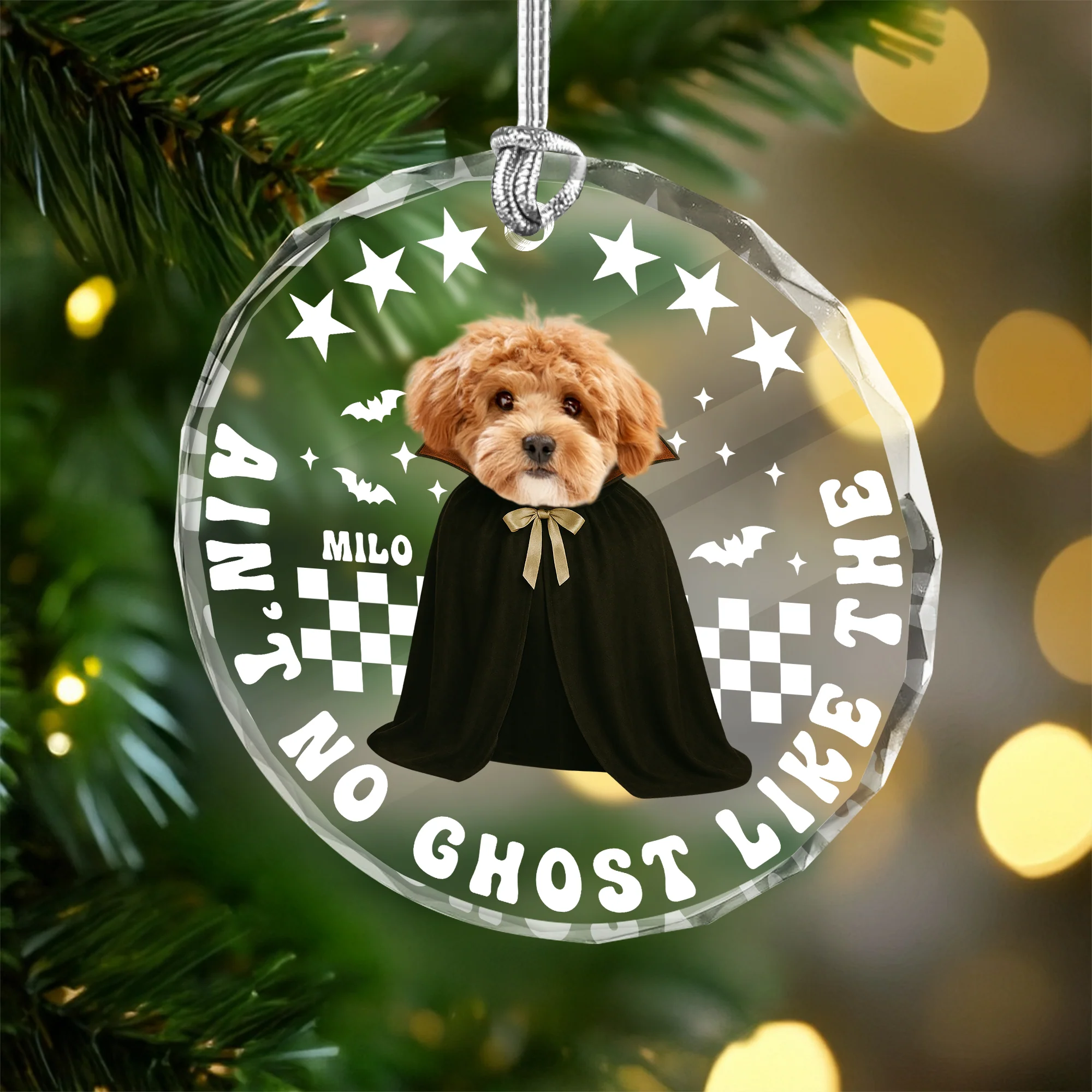 Custom Dog Photo Ain't No Ghost Like The My Dog Glass Ornament LM32 895701 - Image 6