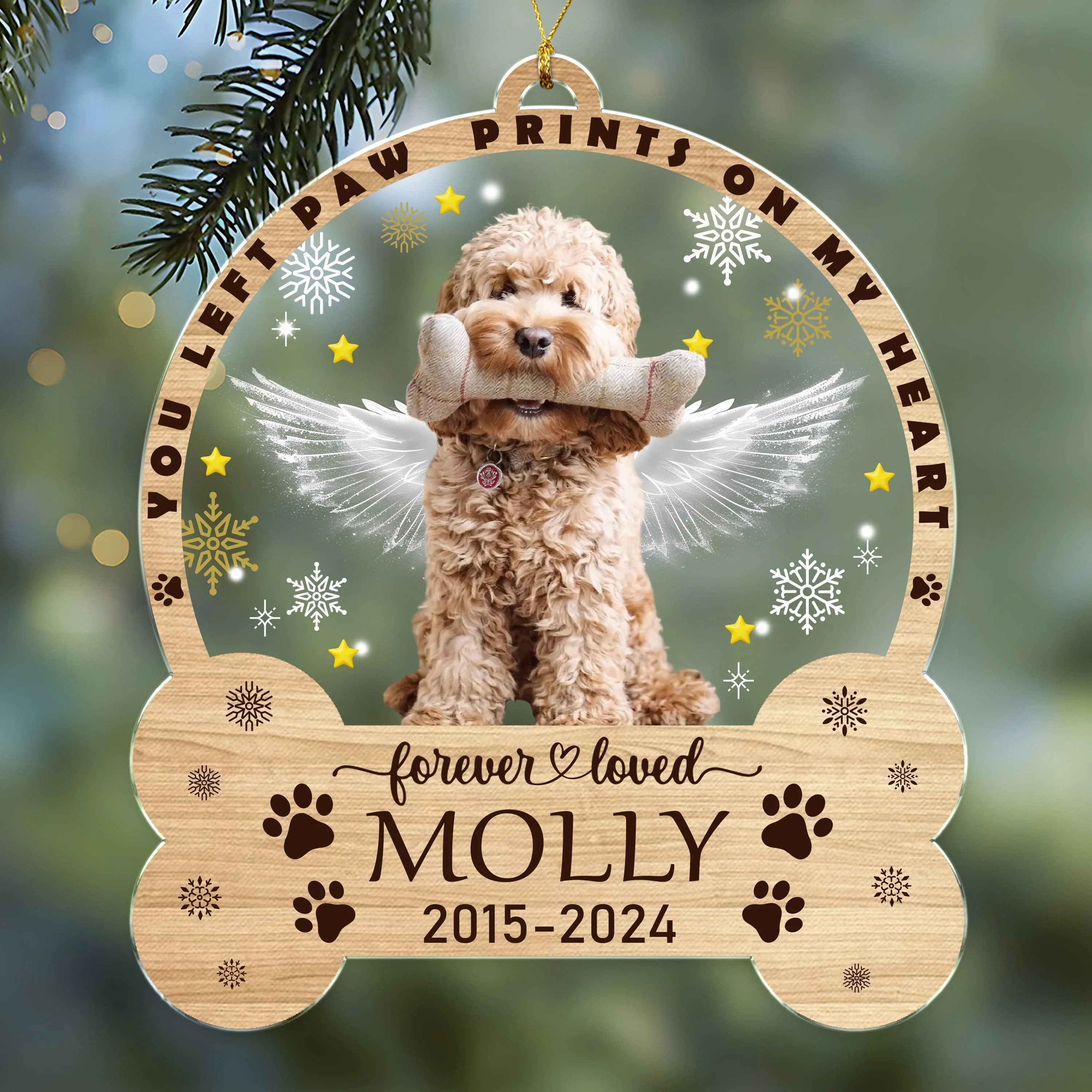 Custom Dog Photo Ornament Personalized Forever Loved Angel Wings For Dog Lovers - Best Christmas Gift Idea HO82 891731 - Image 3