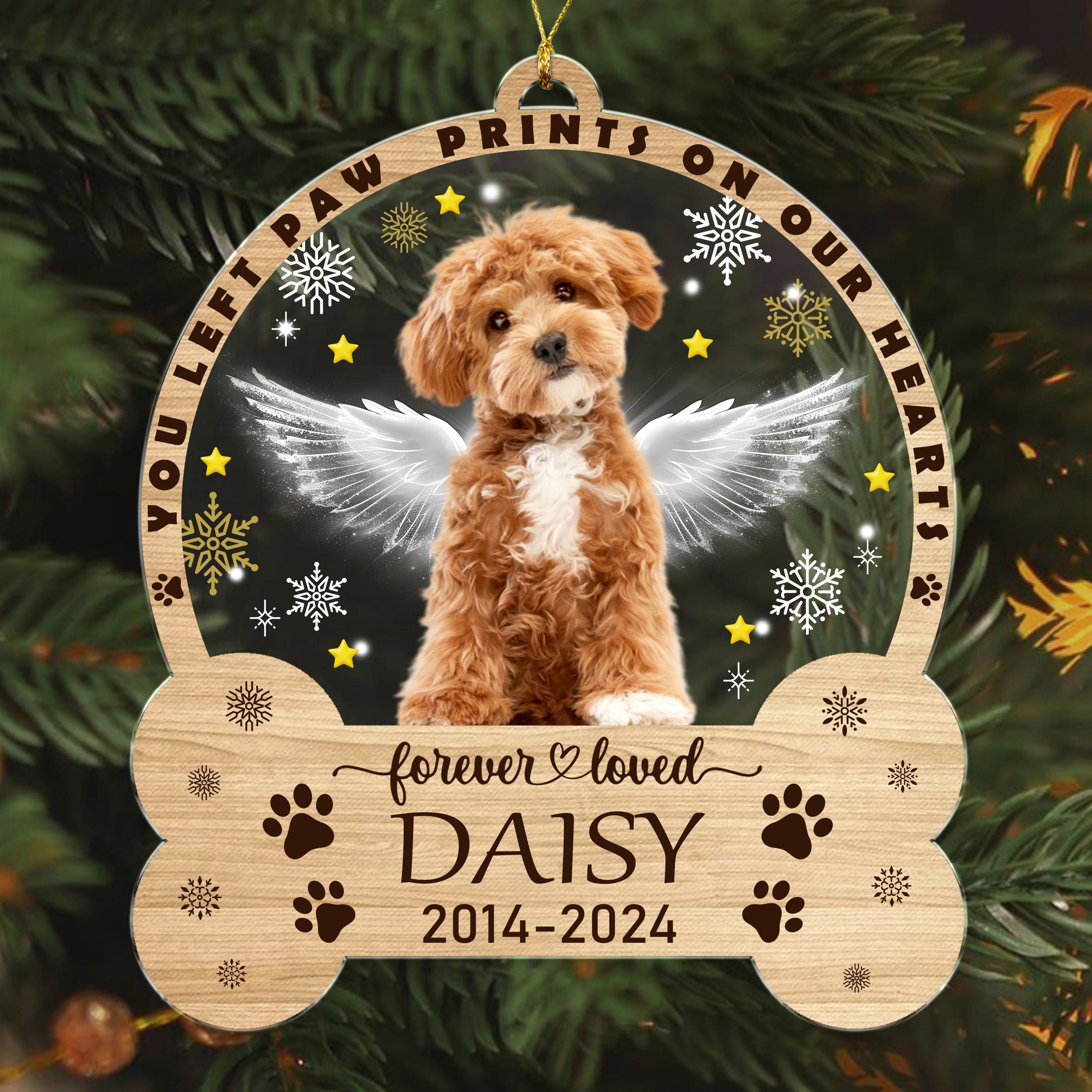 Custom Dog Photo Ornament Personalized Forever Loved Angel Wings For Dog Lovers - Best Christmas Gift Idea HO82 891731 - Image 4