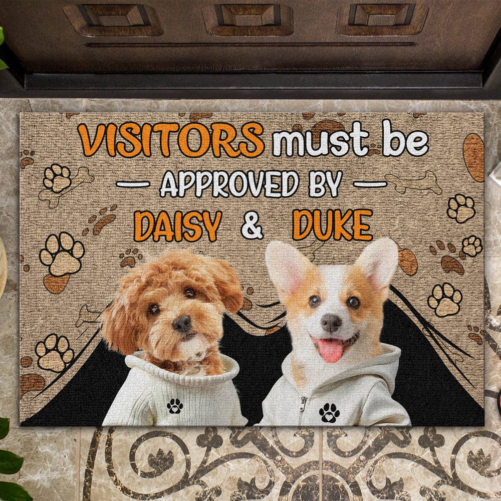 Custom Dog Photo Visitors Must Be Approved By This Dog Doormats LM32 893087 - Image 10