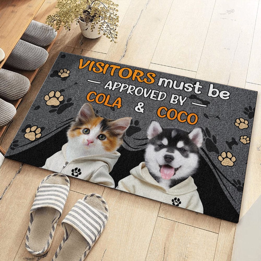 Custom Dog Photo Visitors Must Be Approved By This Dog Doormats LM32 893087 - Image 4