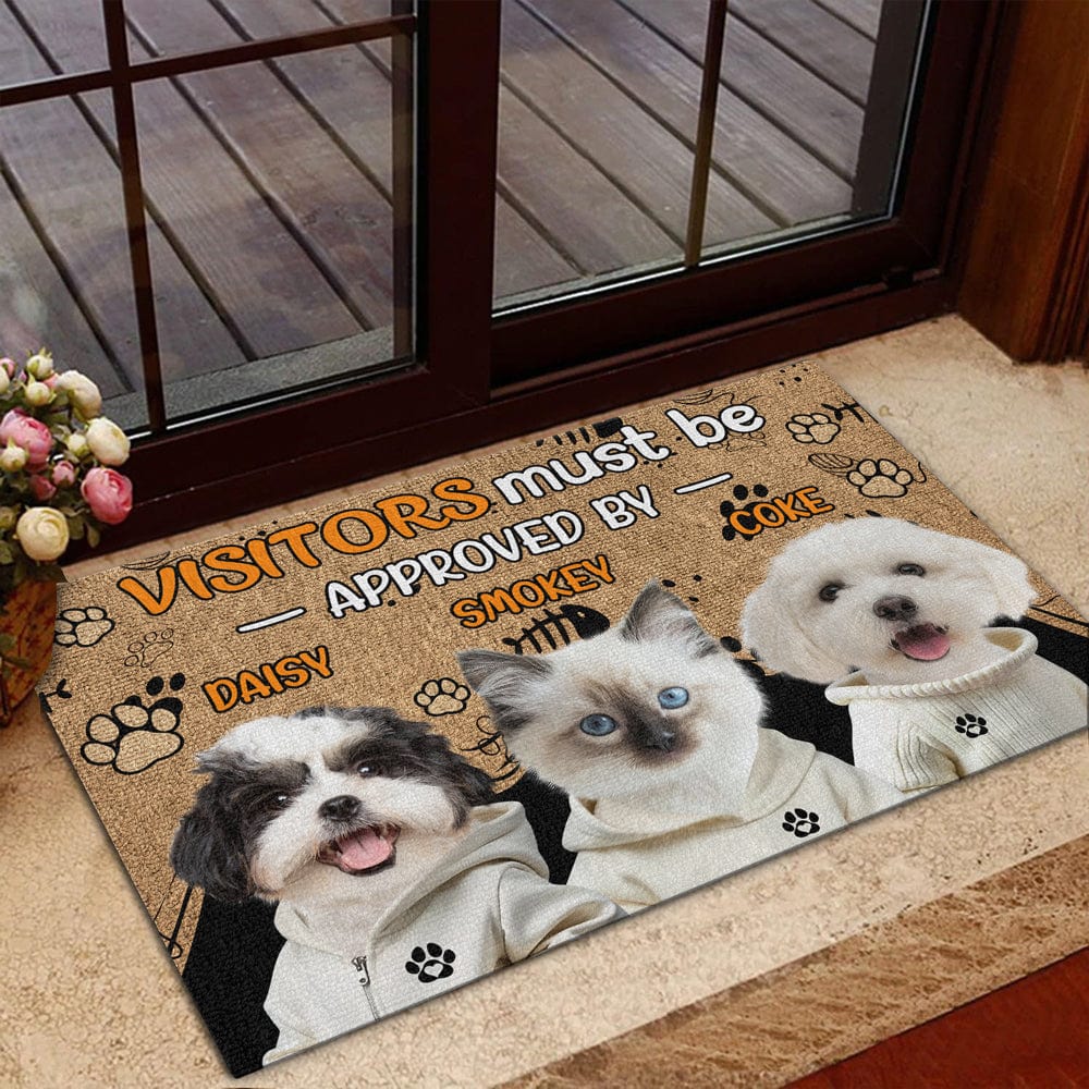 Custom Dog Photo Visitors Must Be Approved By This Dog Doormats LM32 893087 - Image 9