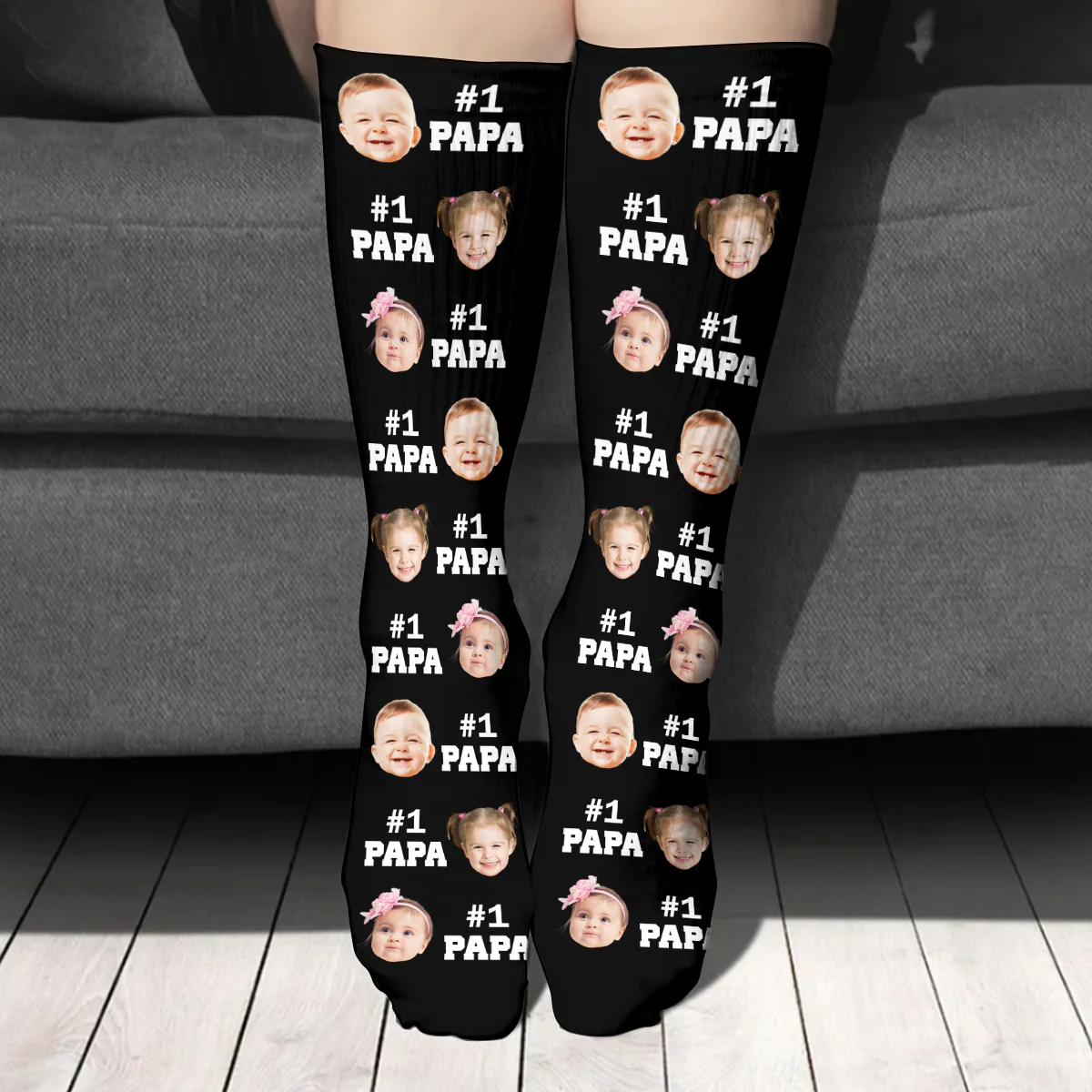 Custom Face Best Dad Ever Happy Father's Day Socks LM32 893533 - Image 4
