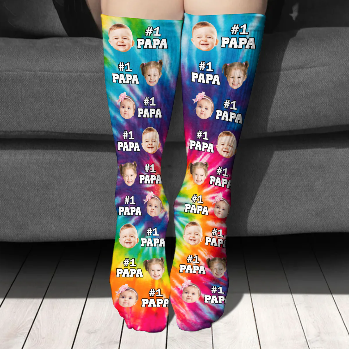 Custom Face Best Dad Ever Happy Father's Day Socks LM32 893533 - Image 5