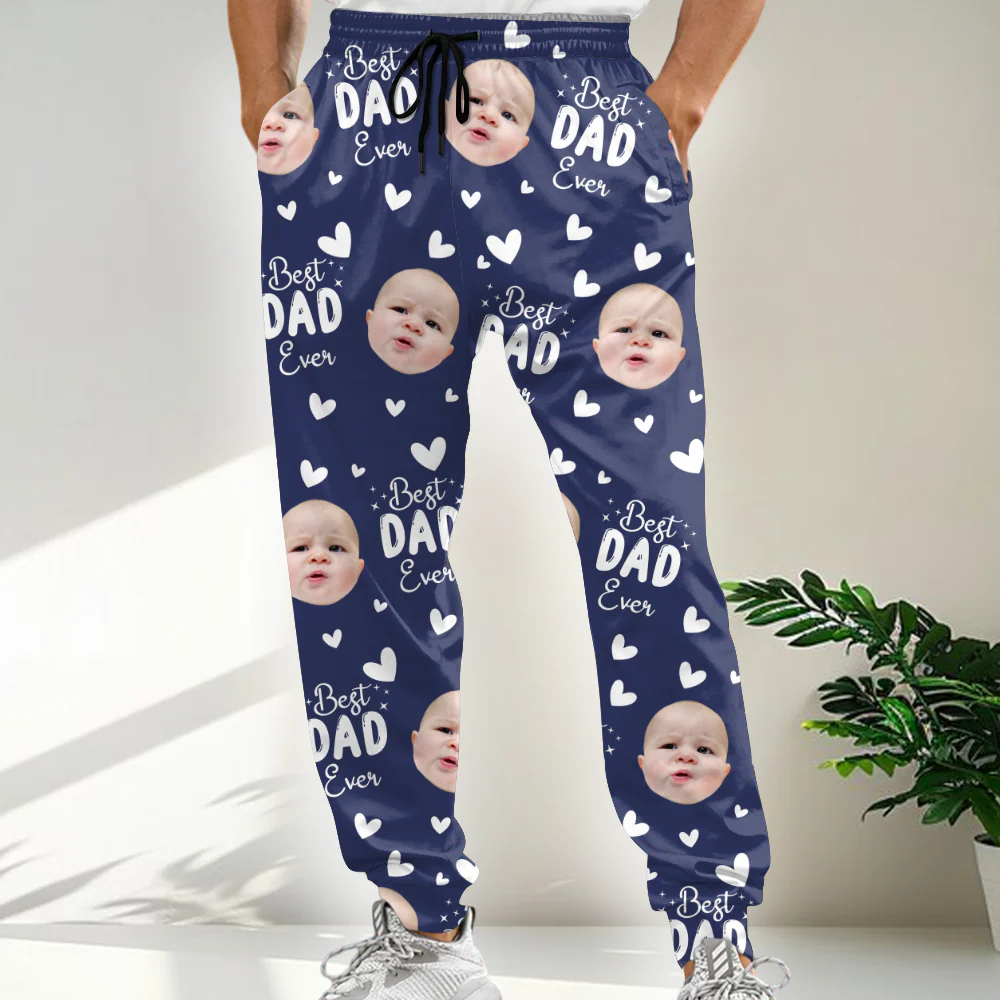 Custom Face Cute Best Dad Ever Sweatpants For Father's Day LM32 893567 - Image 4