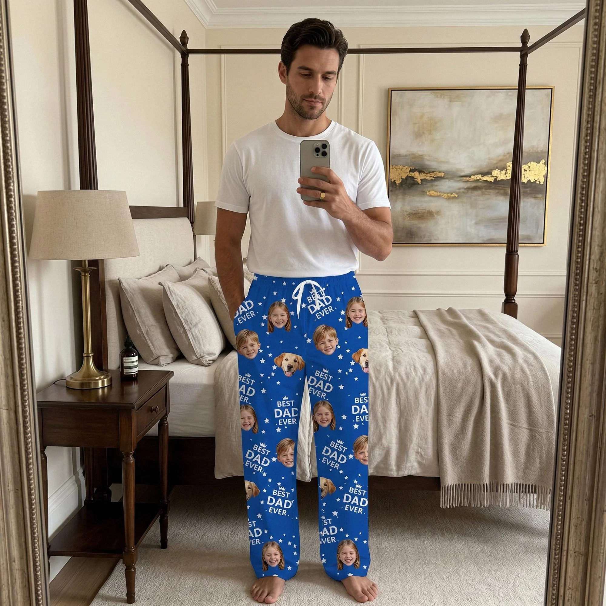 Custom Face Pajamas Best Dad Ever - Father's Day Gifts for Dad, Family Gift LM32 668983 - Image 5