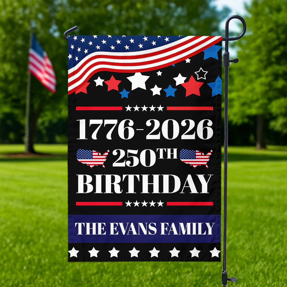 Custom Family Name 250th Anniversary 1776 - 2026 Garden Flag LM32 895155 - Image 5